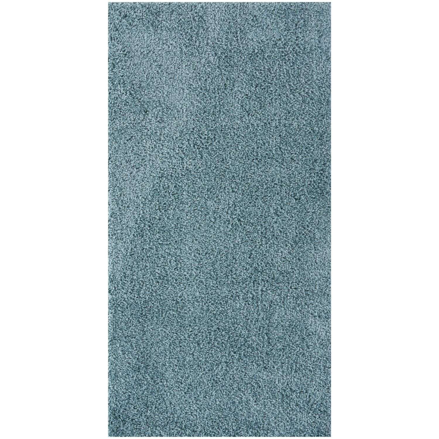 Myshaggy Solid Duck Egg Blue Rug