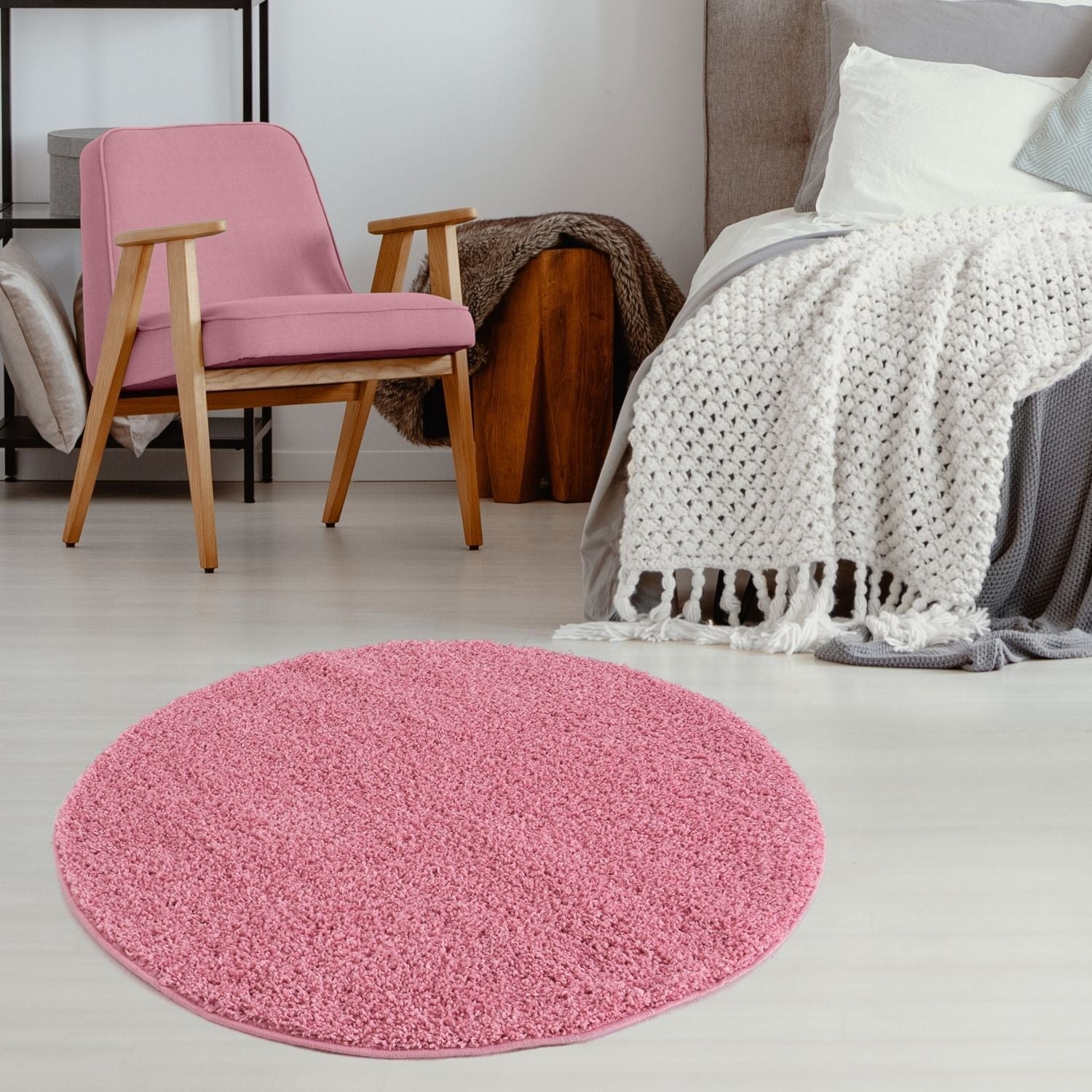 Myshaggy Solid Pink Rug