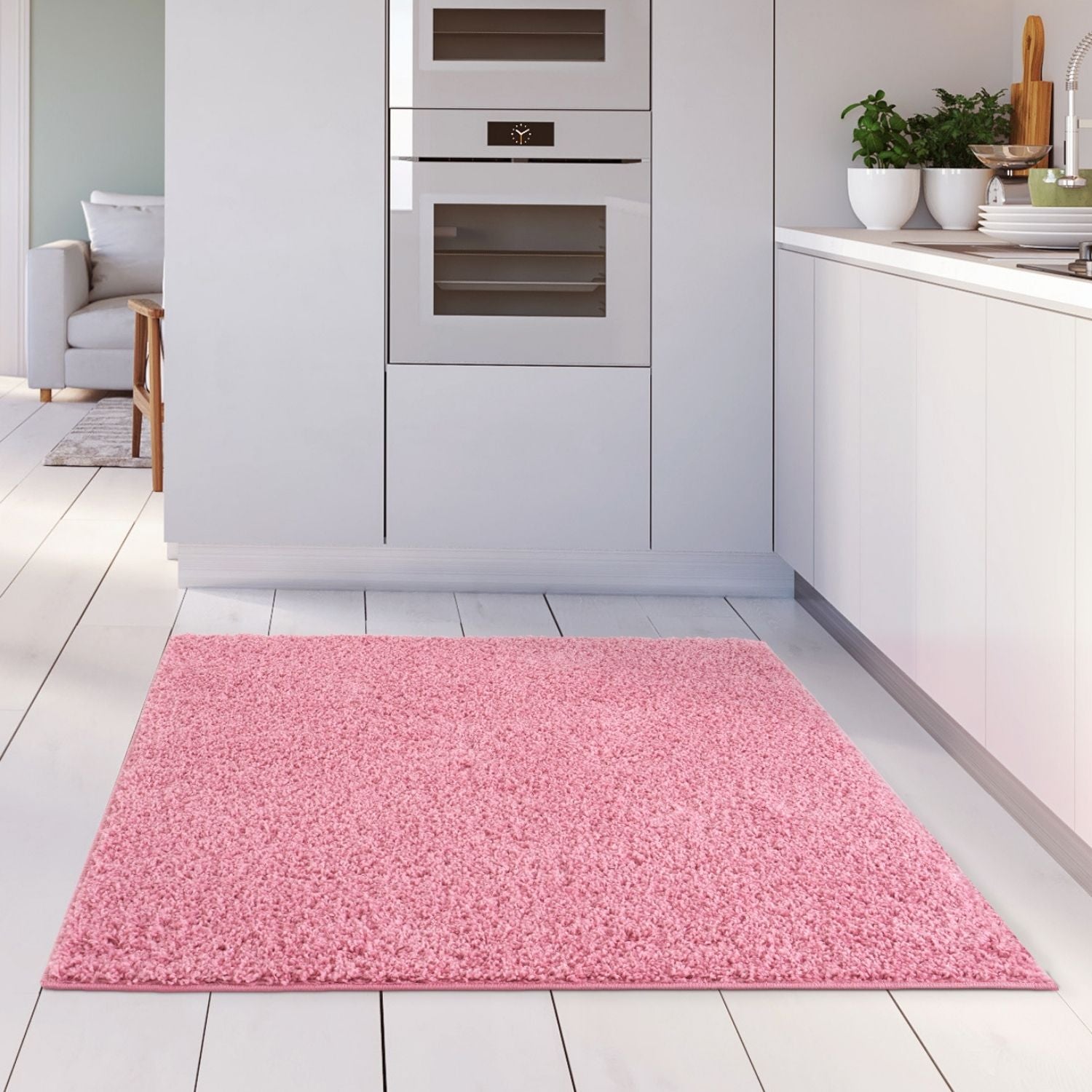 Myshaggy Solid Pink Rug