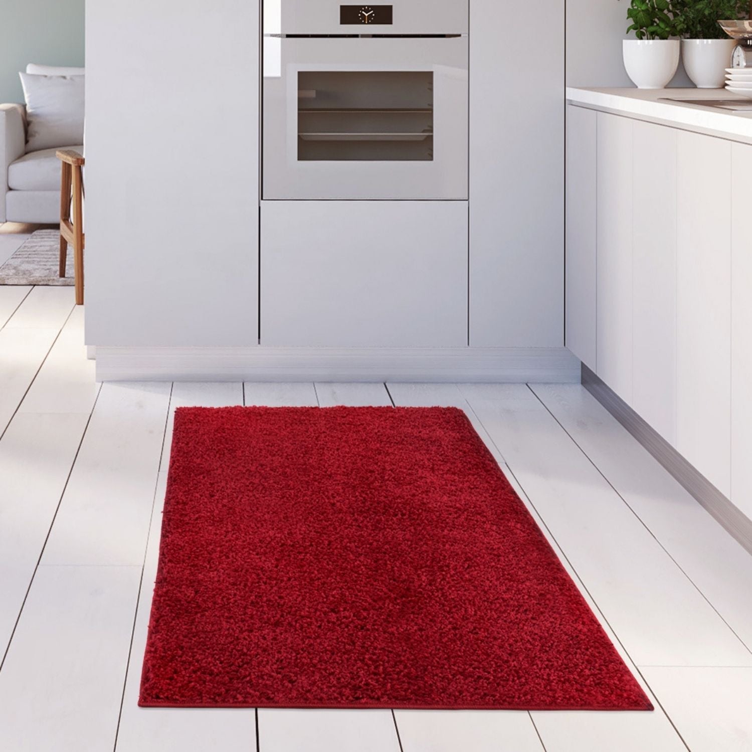 Myshaggy Solid Red Rug