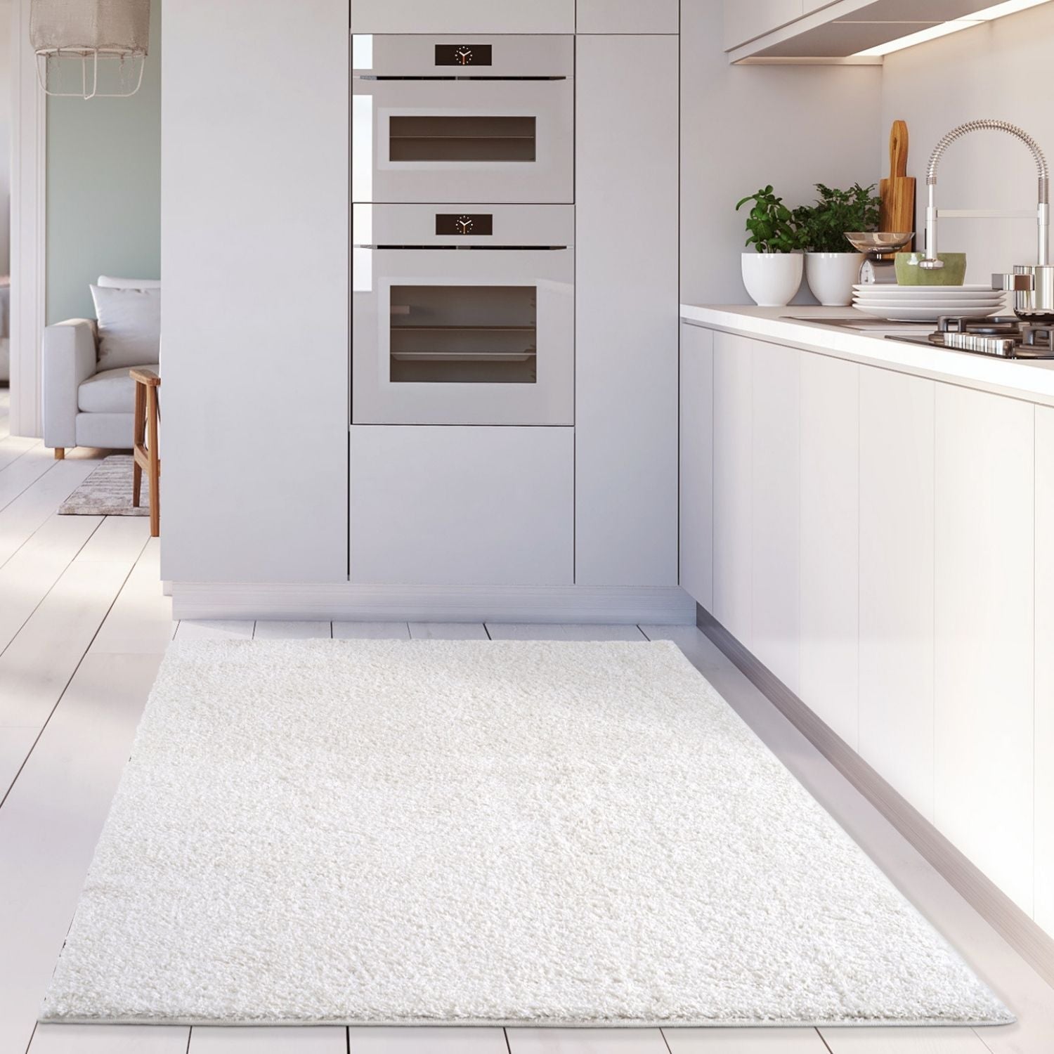 Myshaggy Solid White Rug