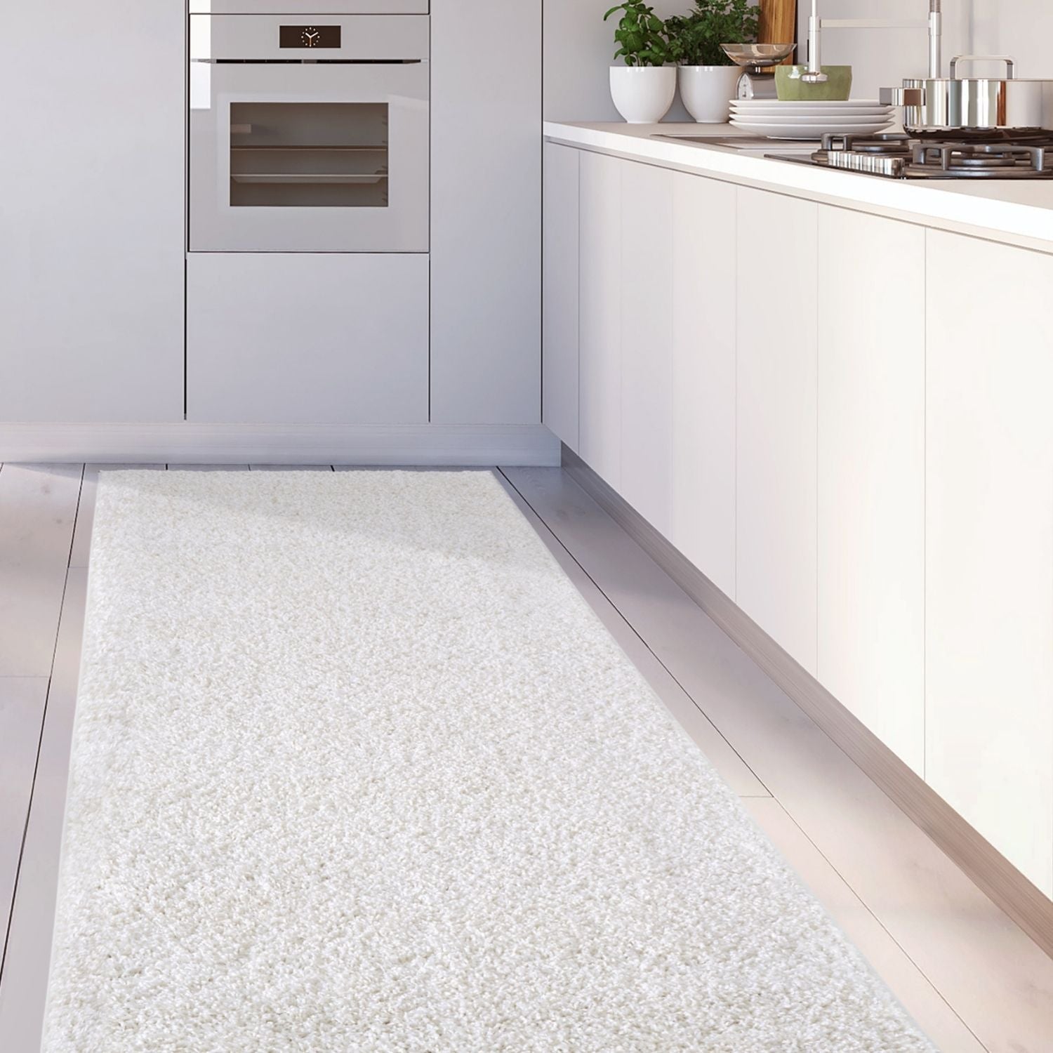 Myshaggy Solid White Rug