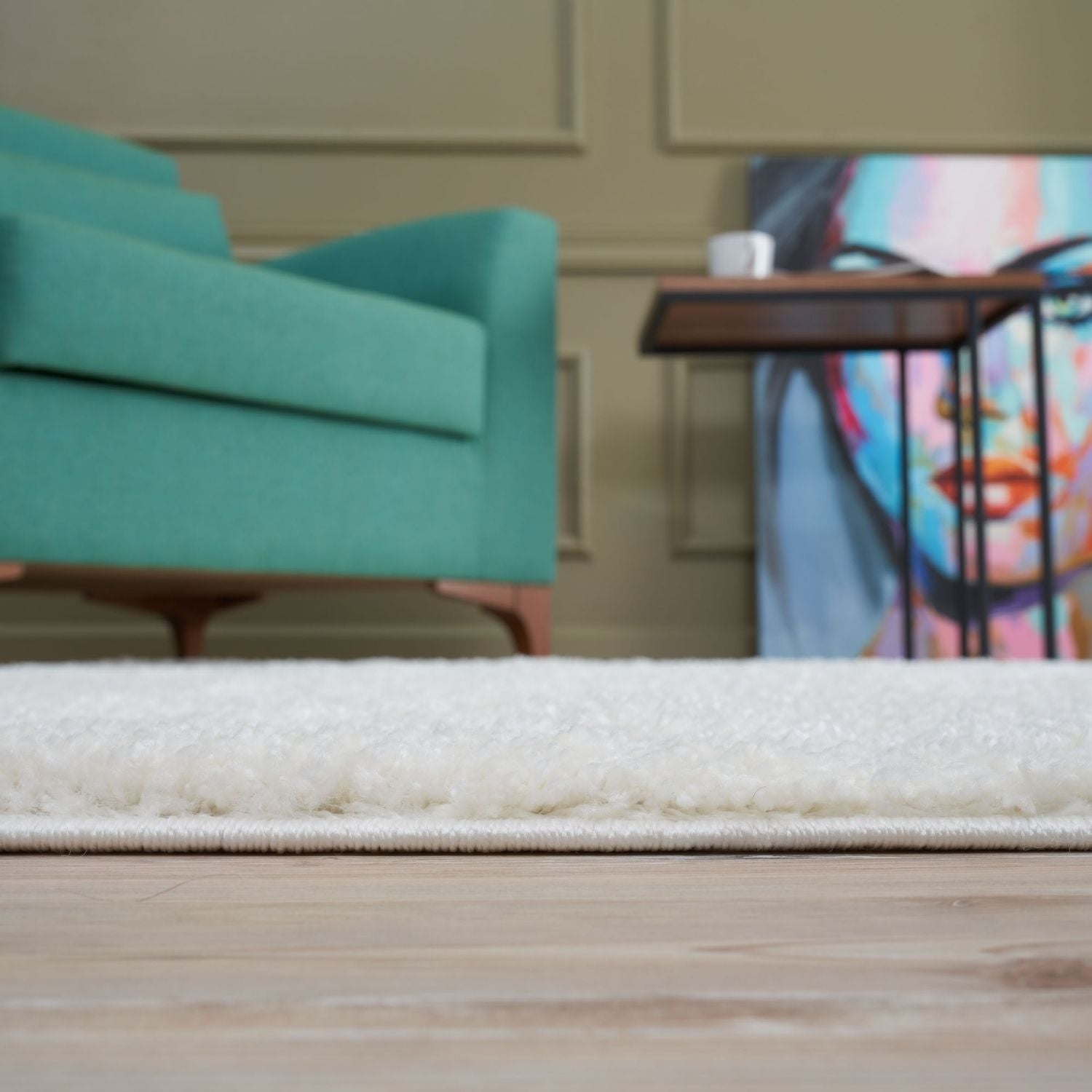 Myshaggy Solid White Rug