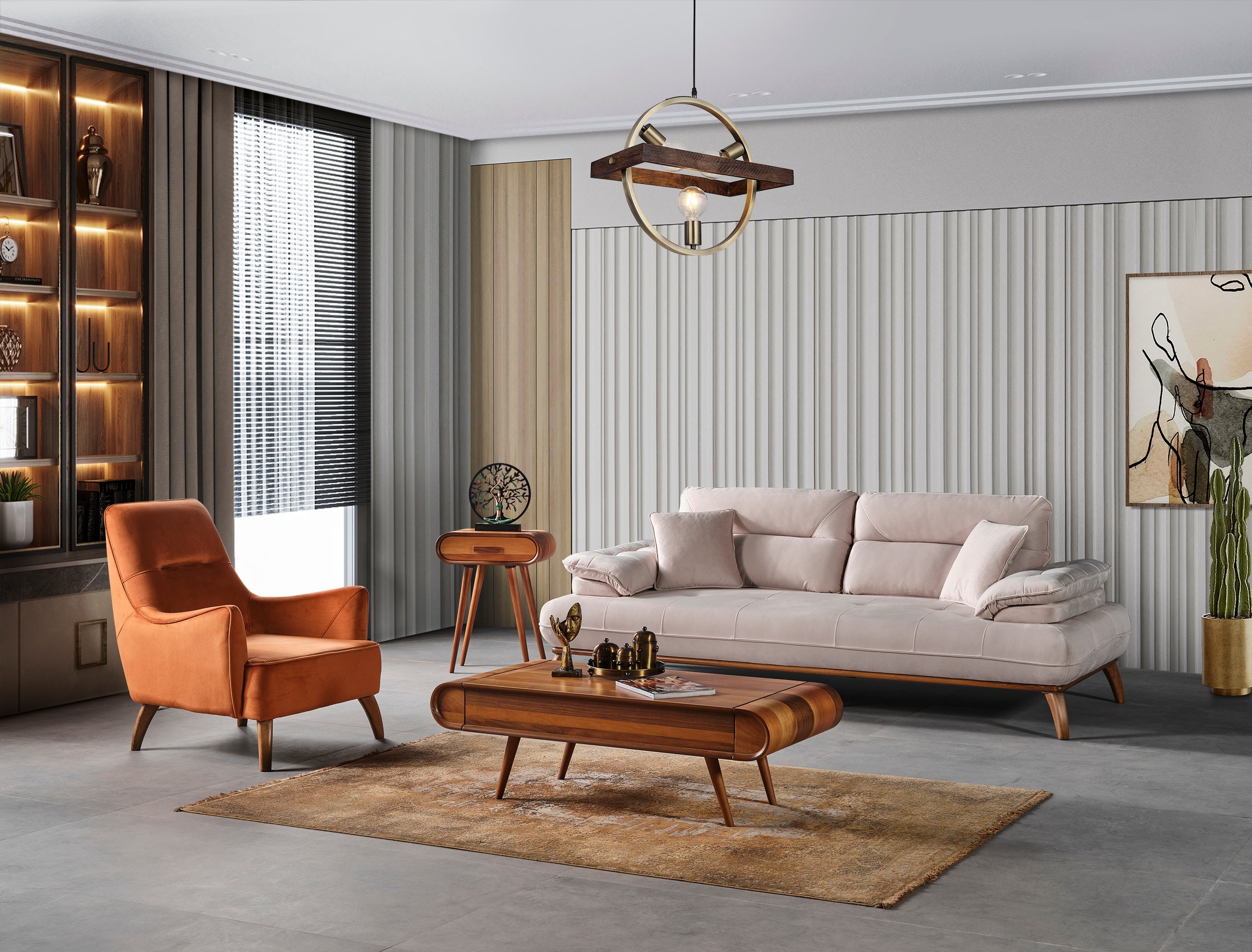 Netline Home Interior Mayer 3 Seater Sofa with modern design, plush cushions, and stylish fabric for everyday comfort.