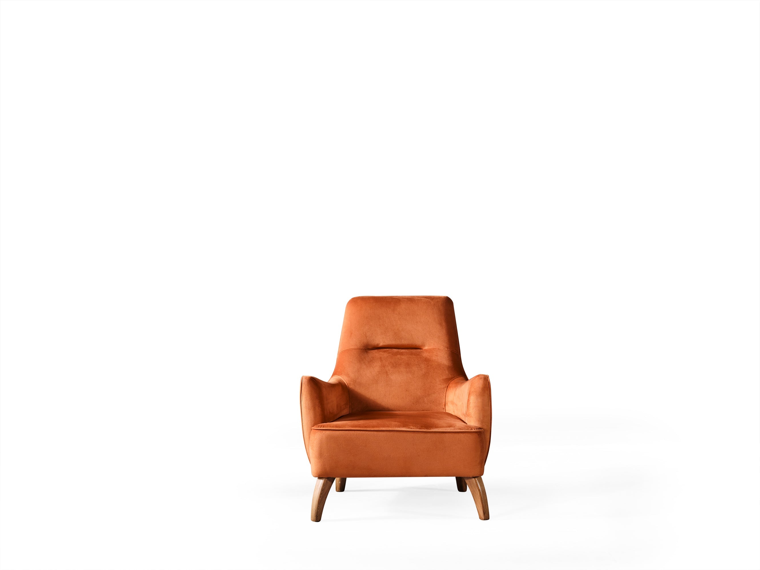 Netline Home Interior Mayer armchair with plush fabric and modern design, perfect for comfortable accent seating in living rooms.