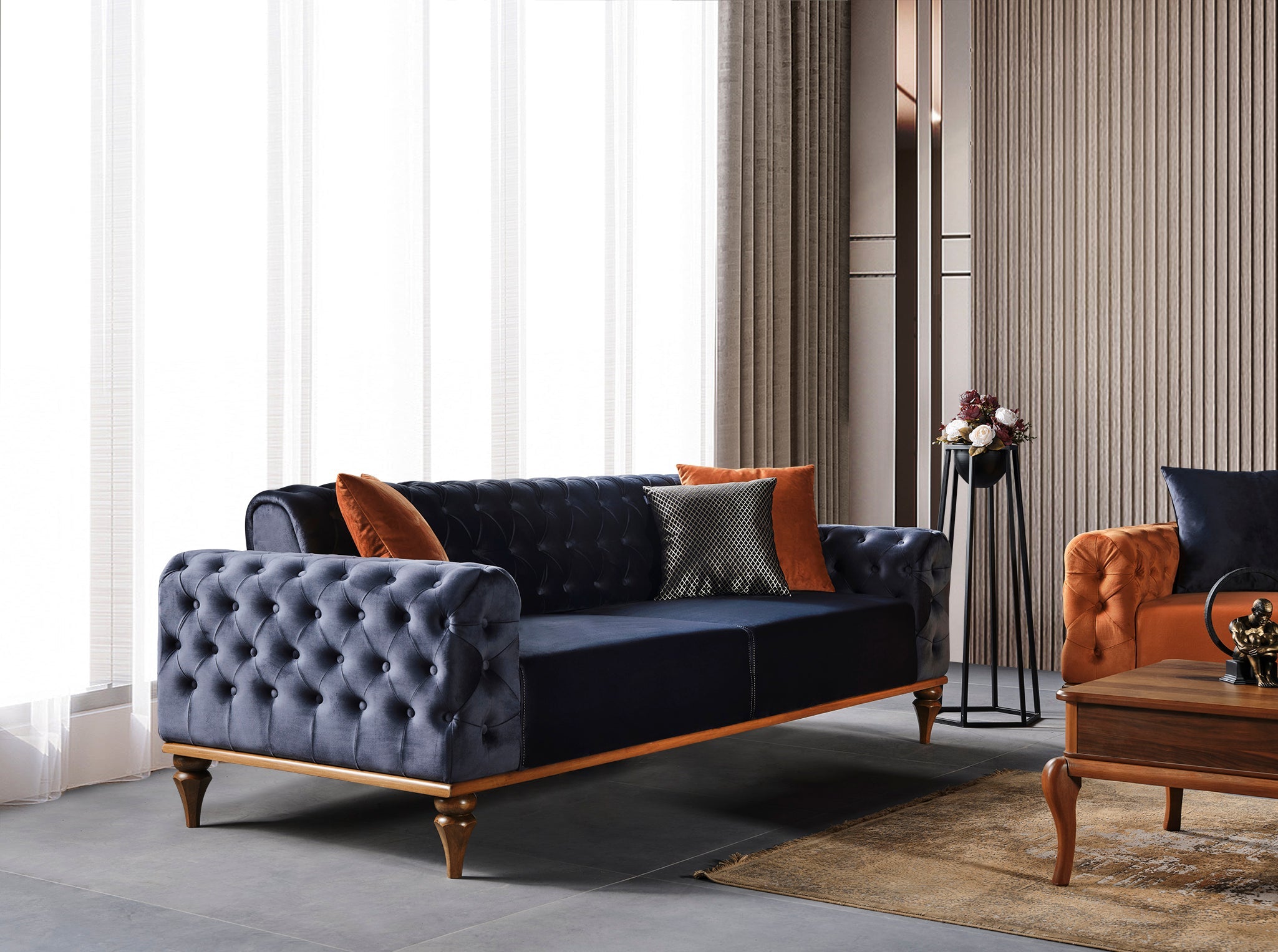 Netline Home Interior Miranda 3 Seater Sofa with plush cushions and modern design, perfect for stylish everyday comfort.