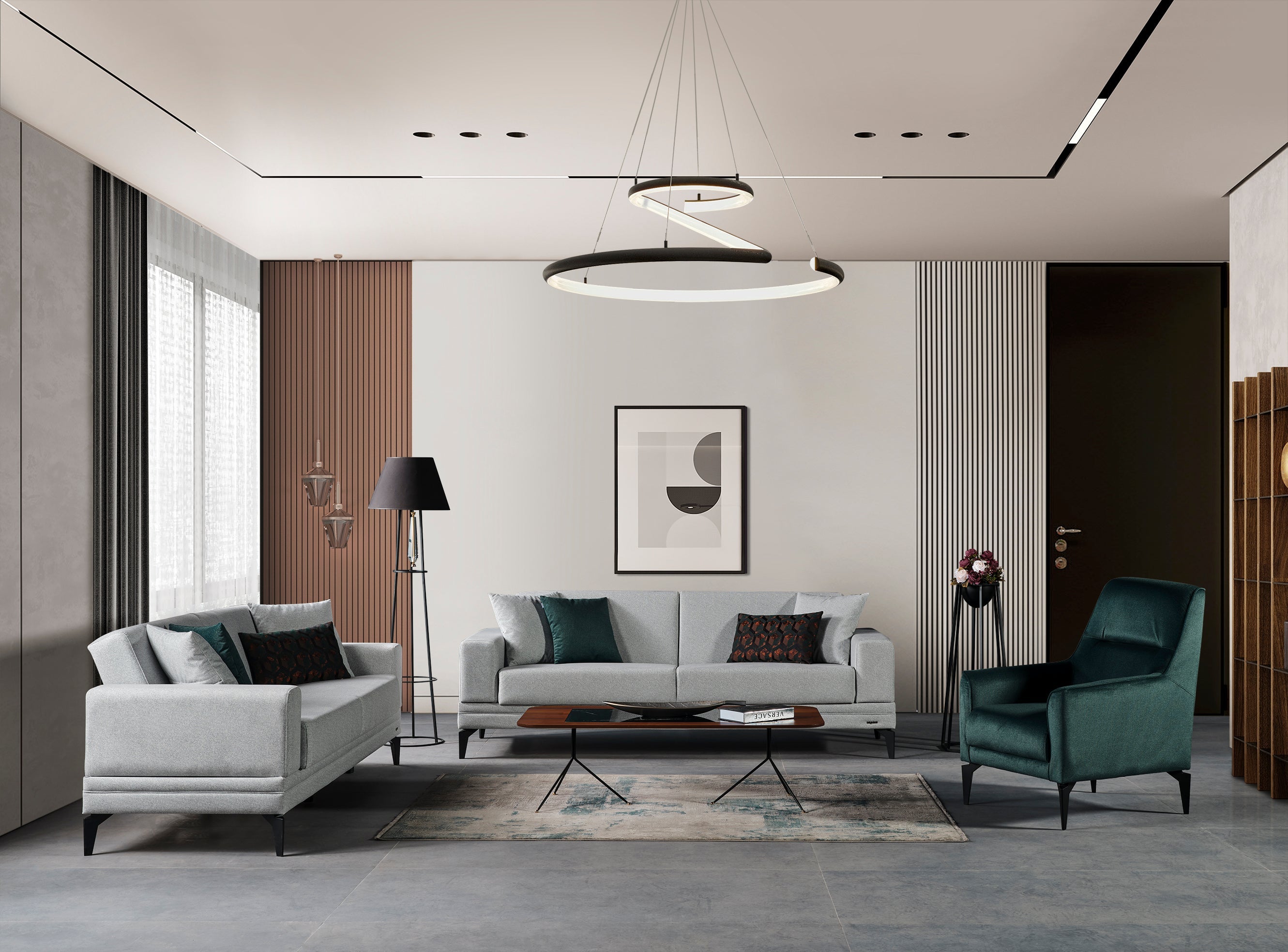 Modern Talin sofa set by Netline Home Interior featuring plush cushions and sleek design for stylish living room comfort.