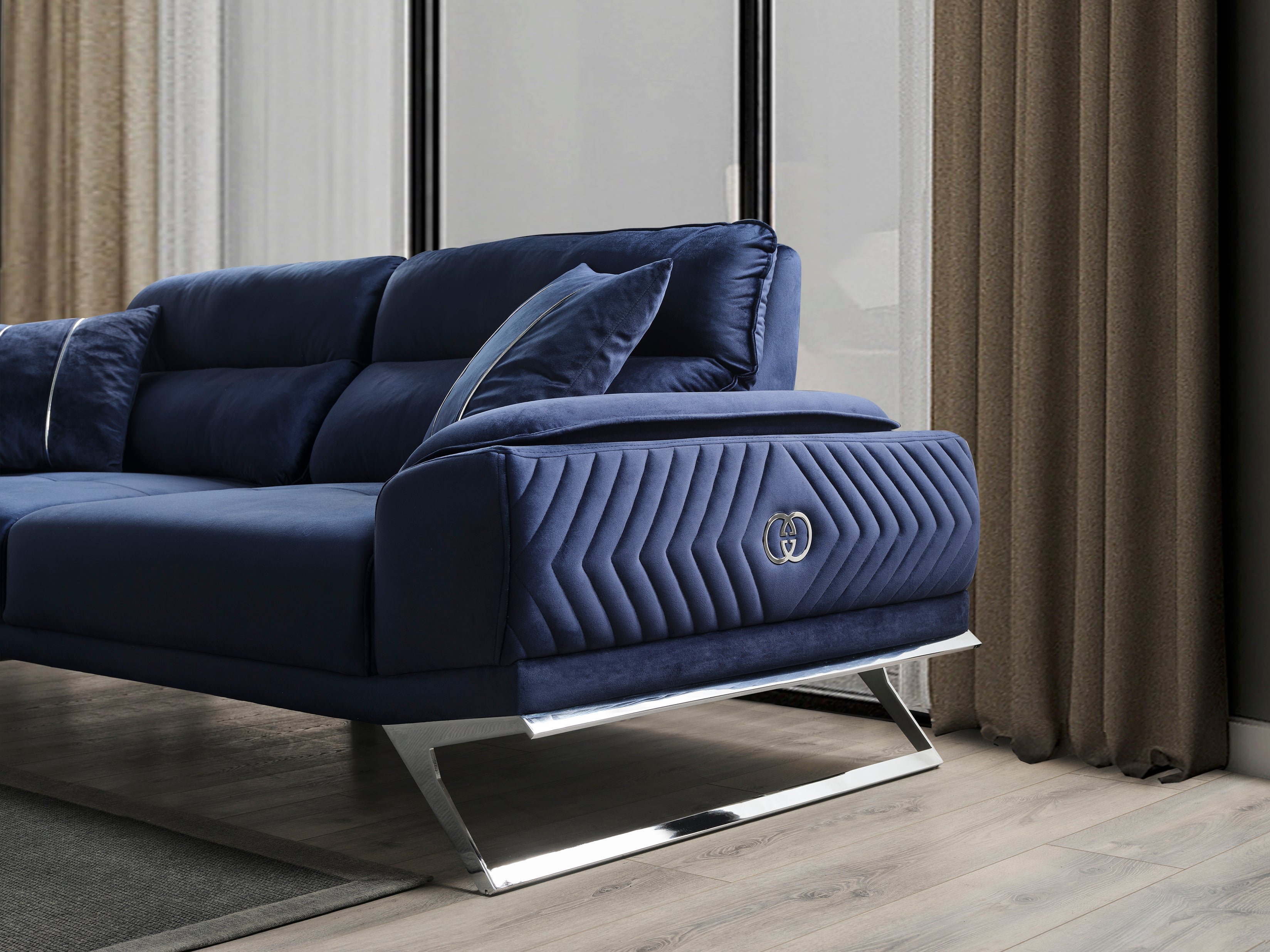 Modern Hazal sofa set by Netline Home Interior featuring plush cushions and sleek design for stylish living room comfort.