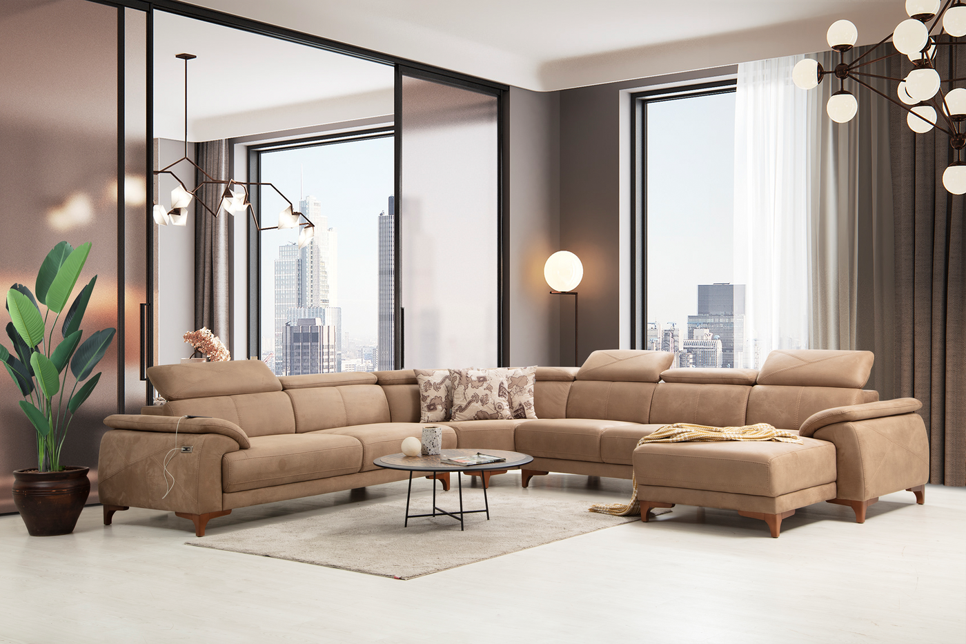 Oscar U Corner Sofa by Netline Interiors