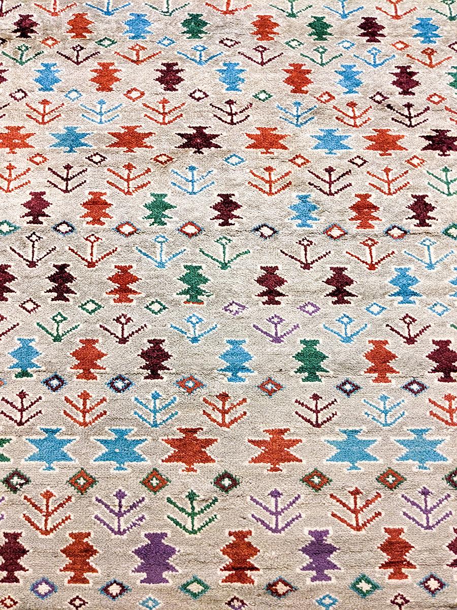 Tangerine Hand Knotted Rug - 278 x 199 cm