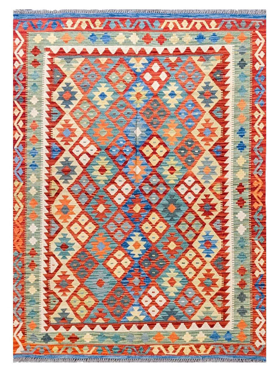 Maimana Afghanistan Kilim Rug - 203 x 150 cm