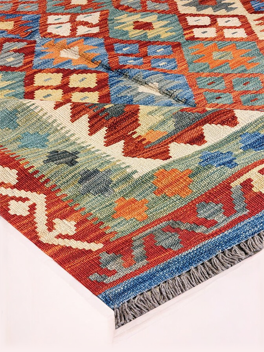 Maimana Afghanistan Kilim Rug - 203 x 150 cm