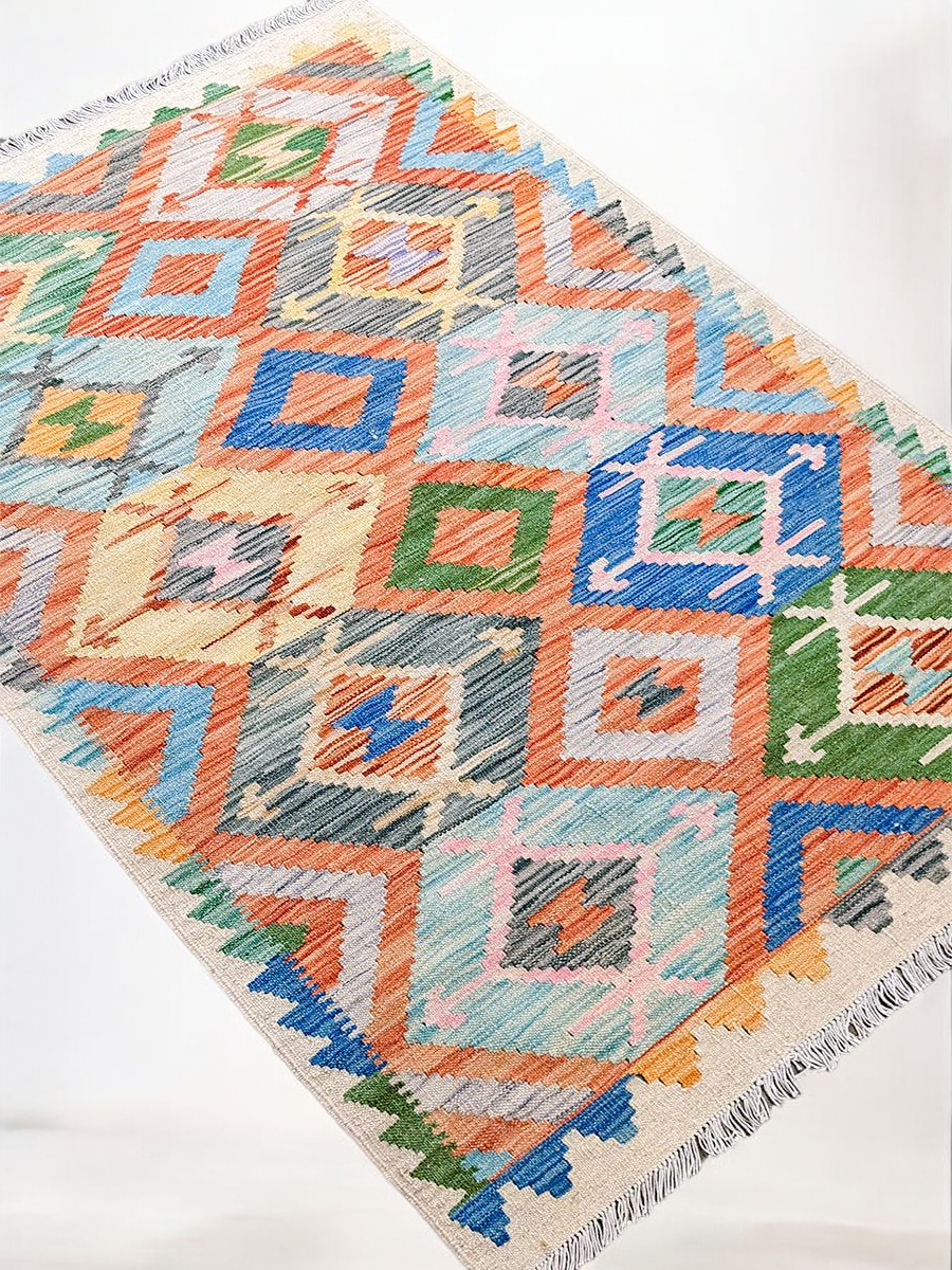 Maimana Afghanistan Kilim Rug - 147 x 99 cm