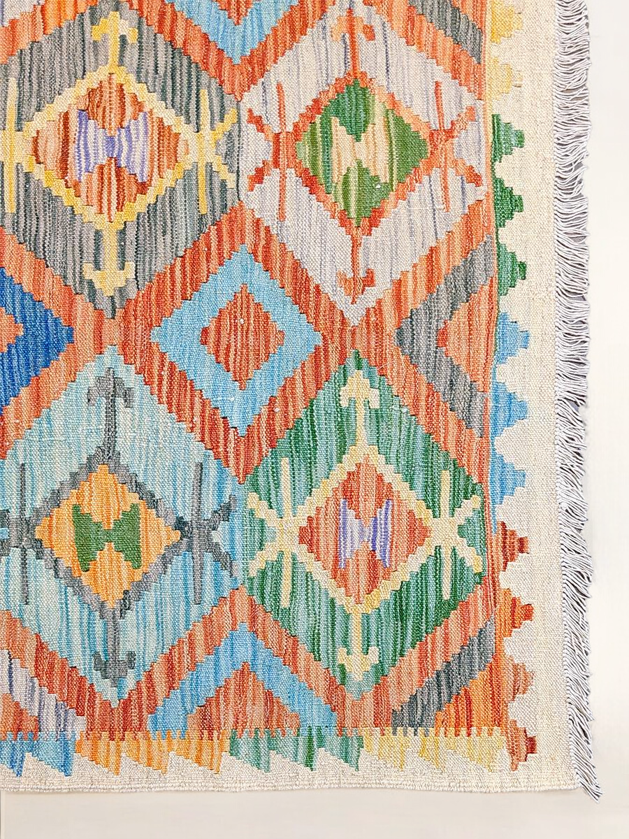 Maimana Afghanistan Kilim Rug - 147 x 99 cm