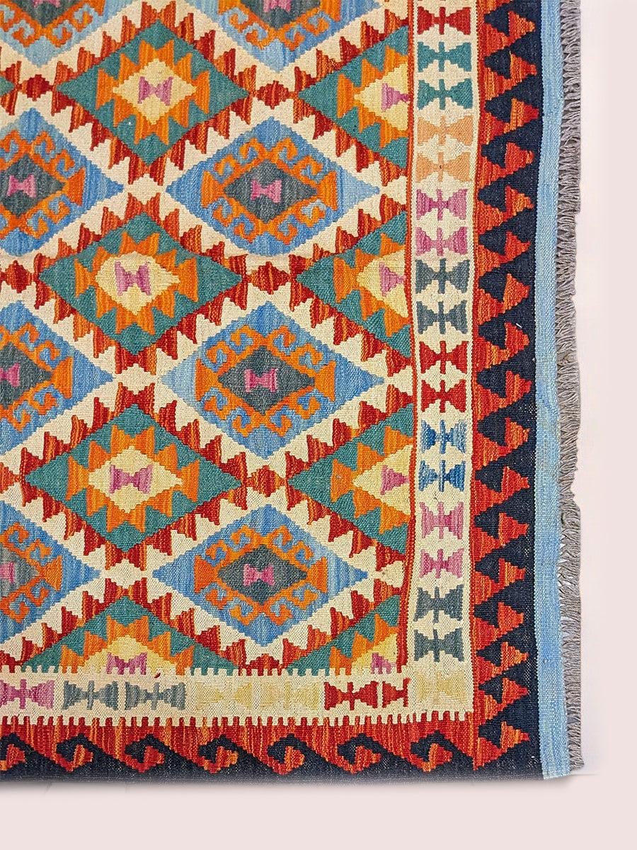 Maimana Afghanistan Kilim Rug - 196 x 152 cm