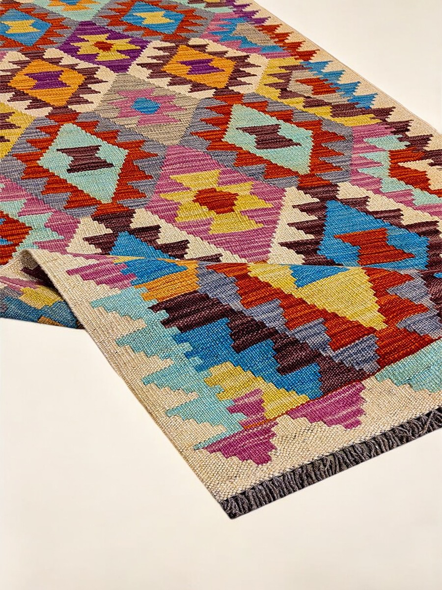 Maimana Afghanistan Kilim Rug - 290 x 79 cm