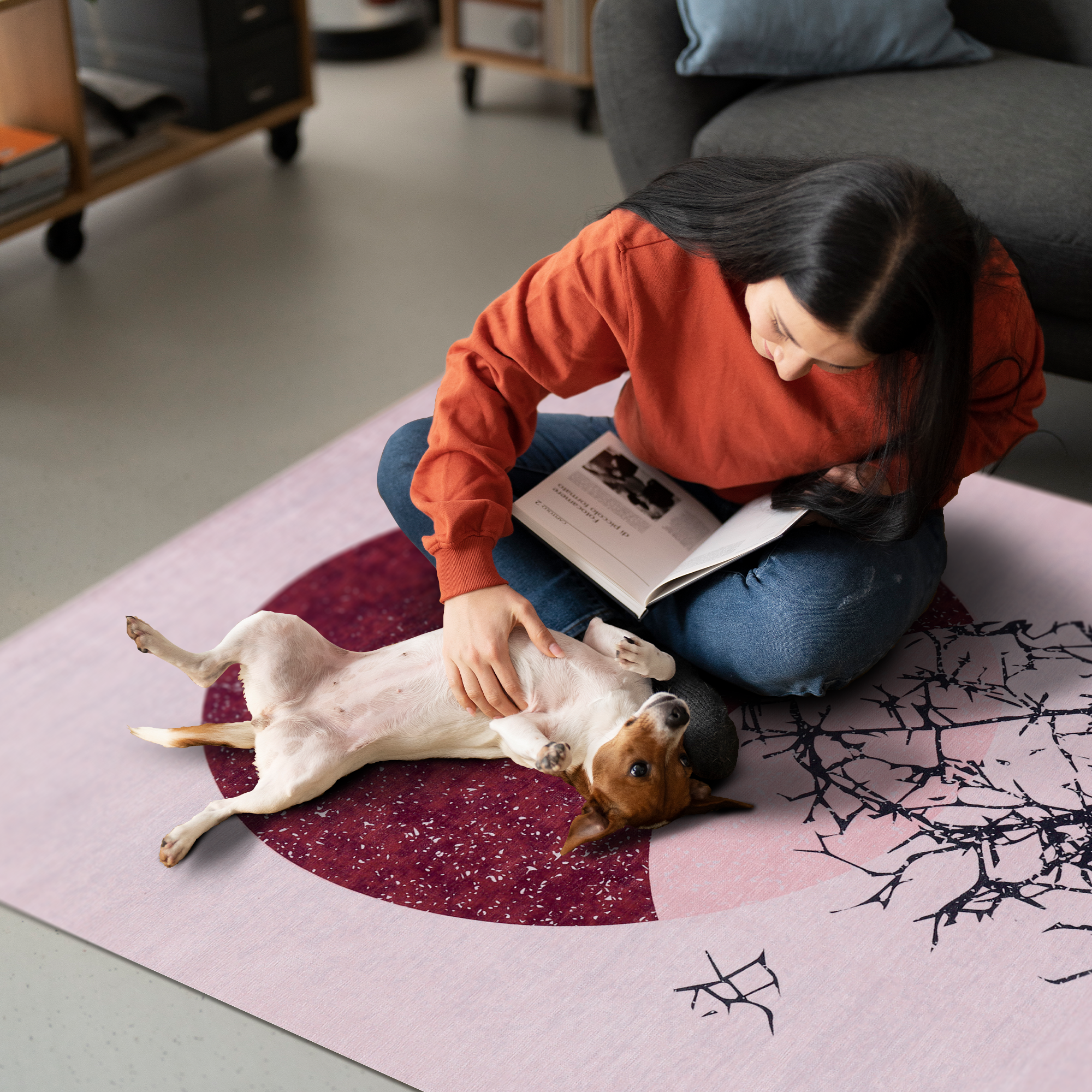 Netline Home Rugs Depot - Geometric Black & White Patchwork Washable Rug, Design NL1003