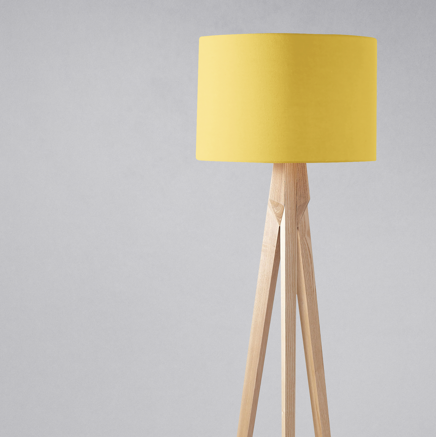 Plain Pale Yellow Lampshade – Ceiling & Table Compatible