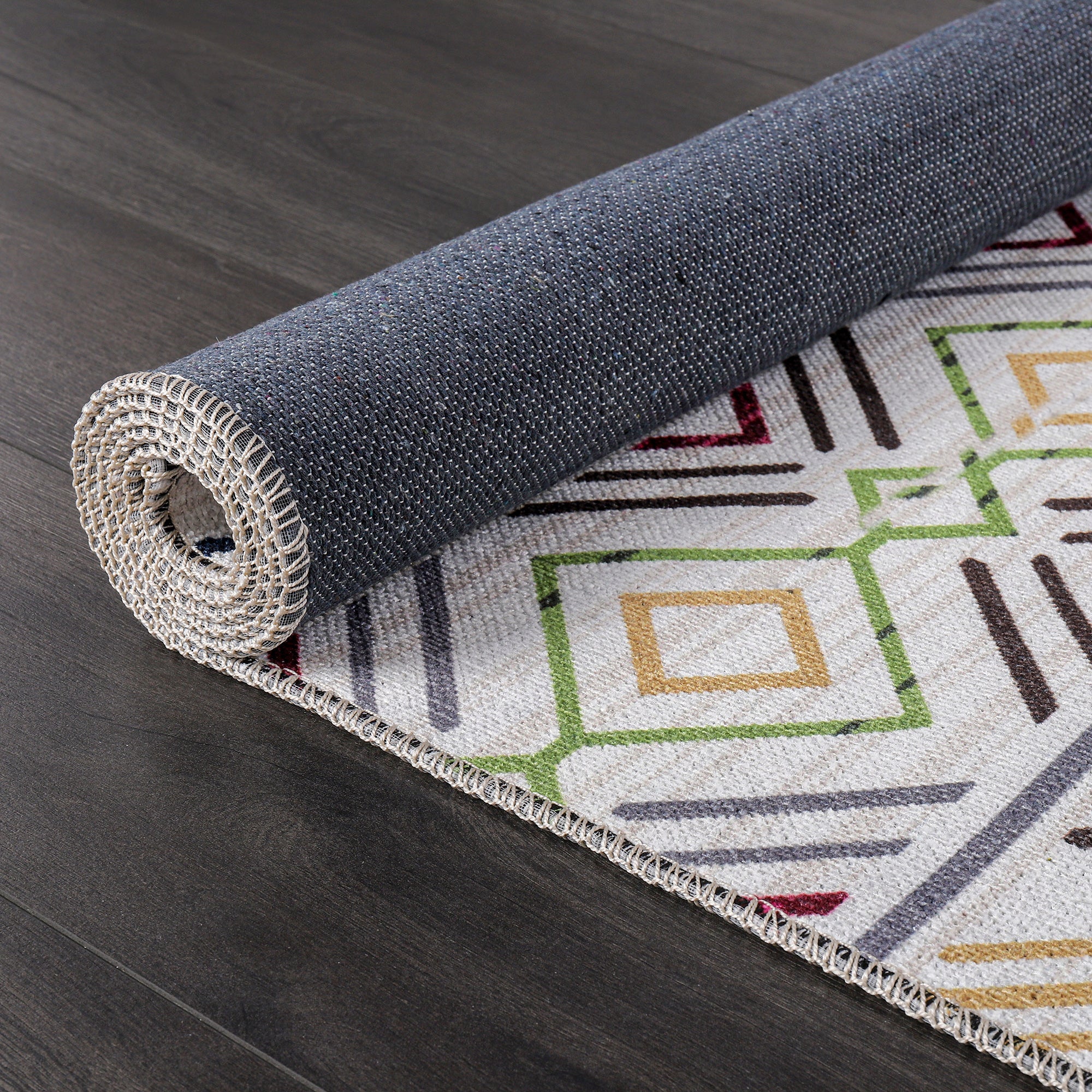 Netline Home Rugs Depot Kilim Red Medallion Washable Rug Design RW1005