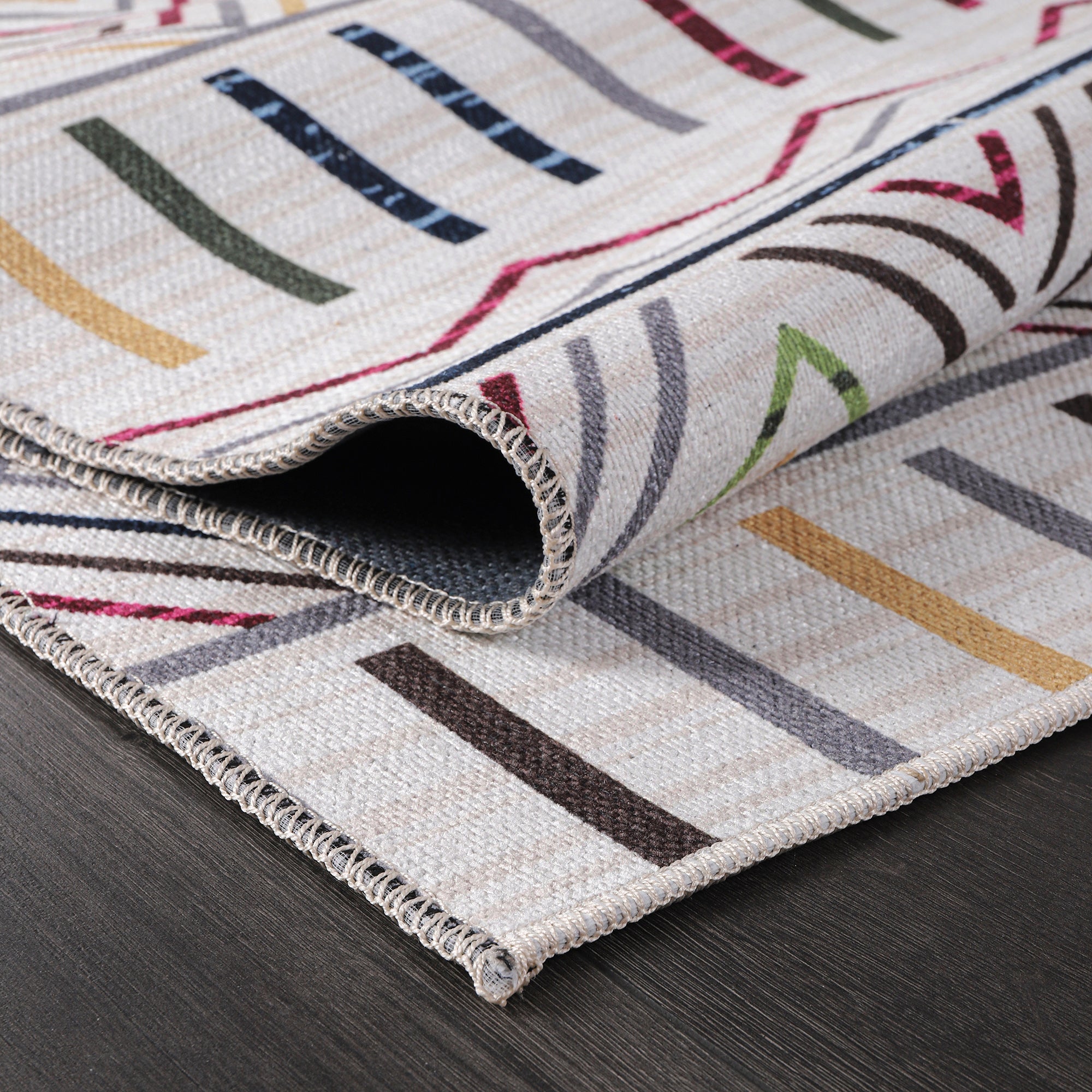 Netline Home Rugs Depot Kilim Red Medallion Washable Rug Design RW1005