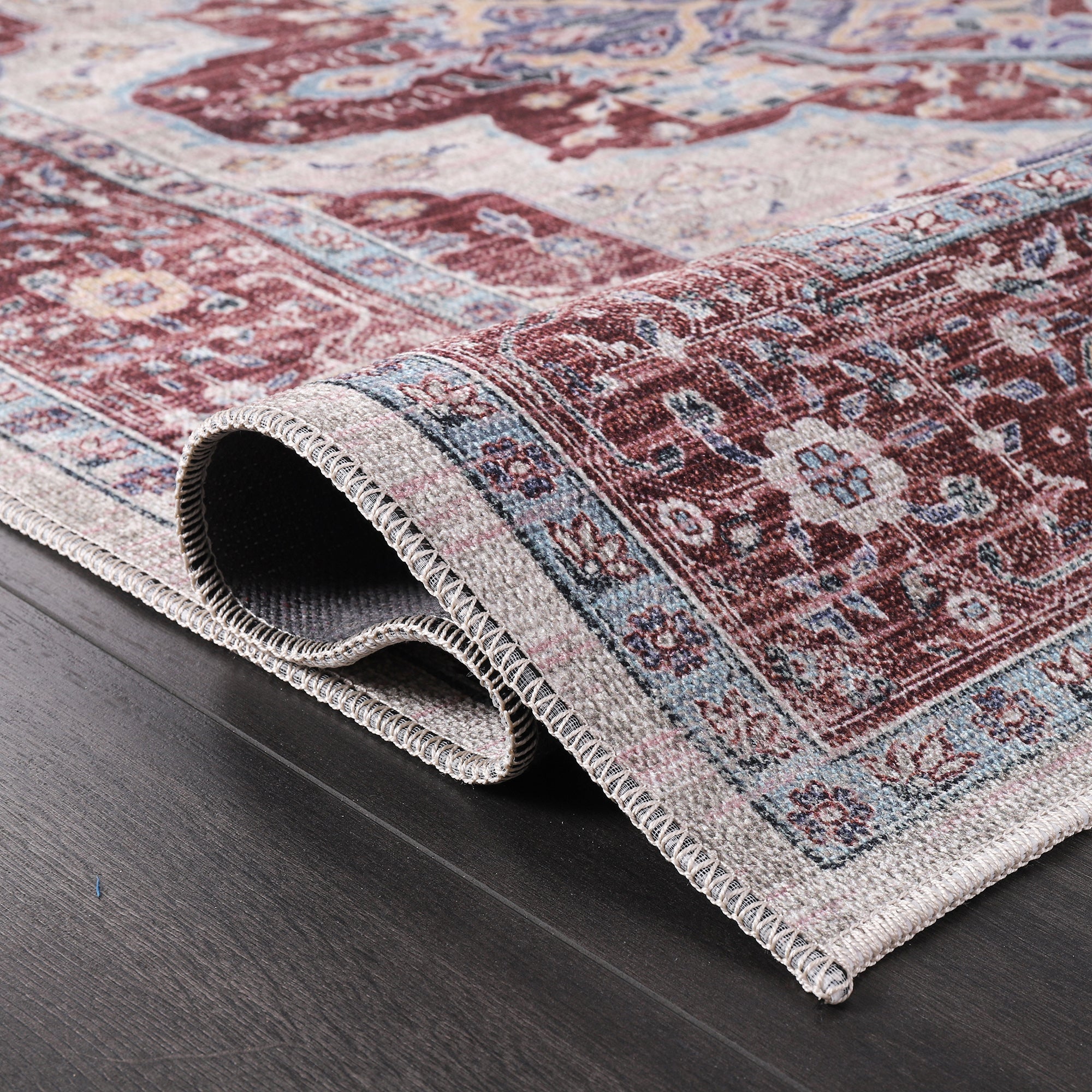 Netline Home Rugs Depot RW1008 – Machine Washable Persian Medallion Rug | Traditional Oriental Vintage Carpet for Living Room, Bedroom & Dining