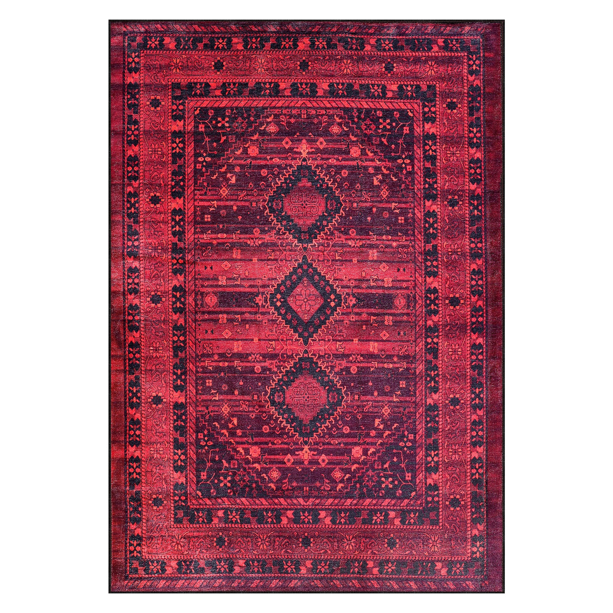 RW1009 washable chenille area rug viewed from above