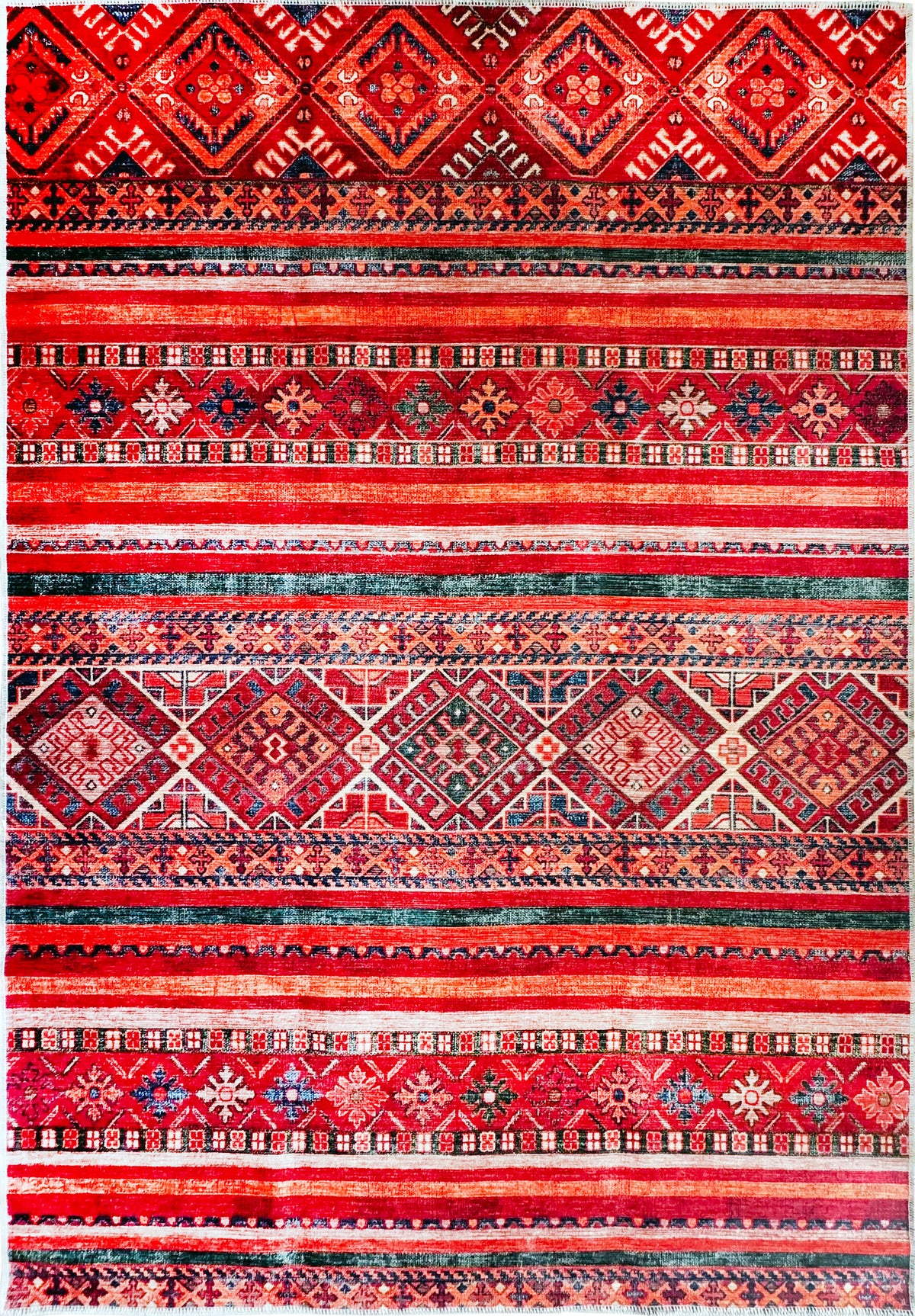 RW1322K washable chenille area rug viewed from above
