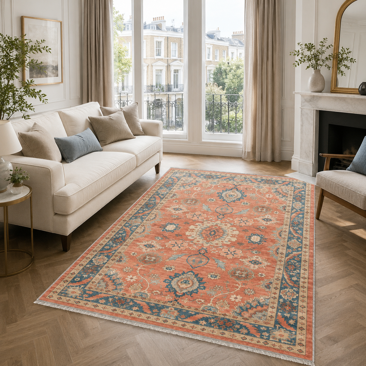 RW302602 washable chenille area rug