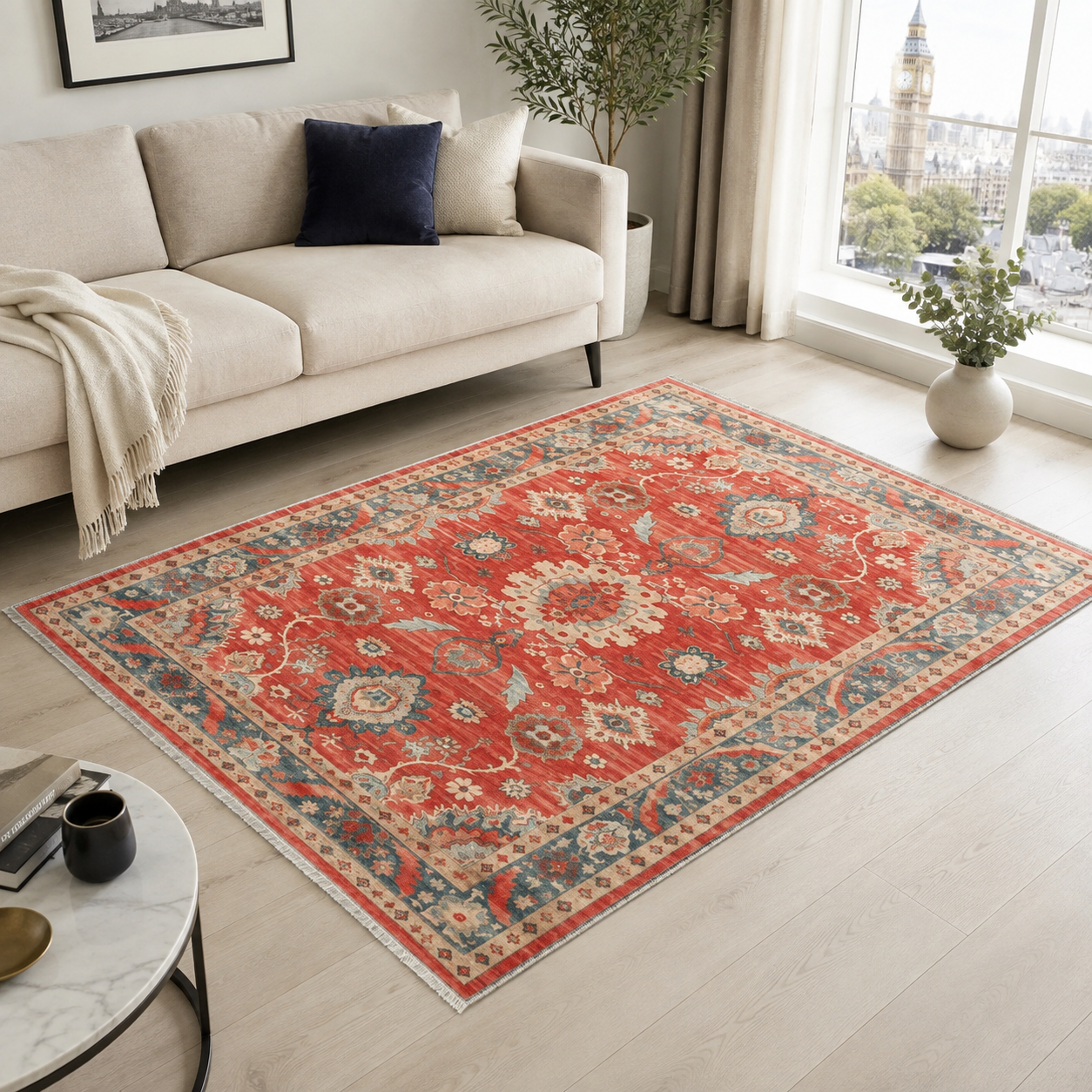 RW302603 washable chenille area rug