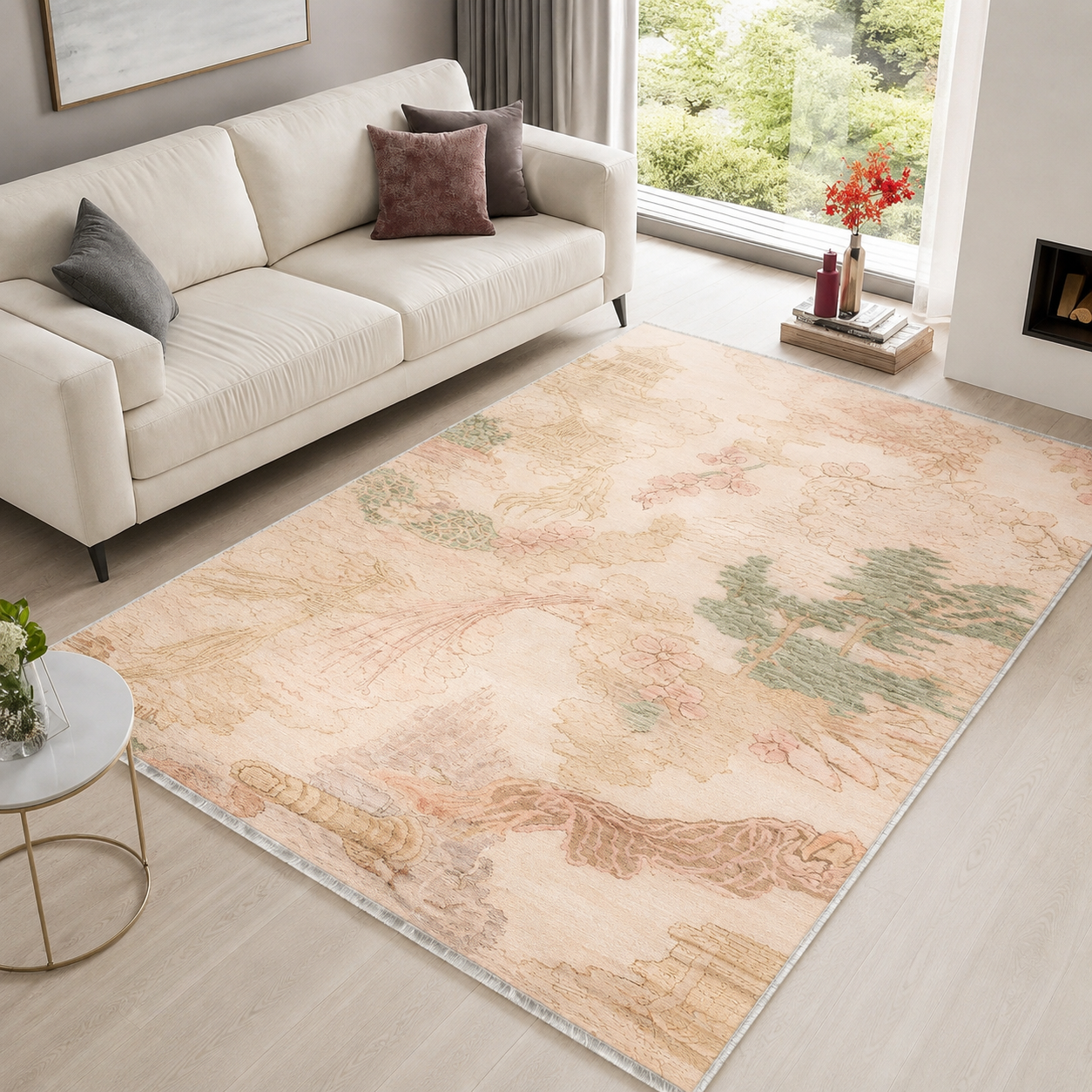 RW3037 washable chenille area rug