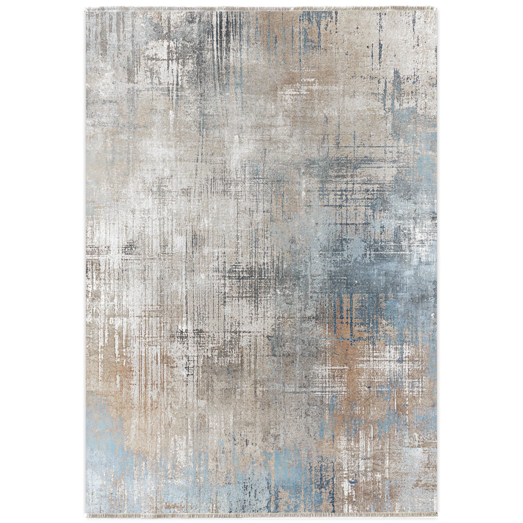 RW7002 washable chenille area rug viewed from above