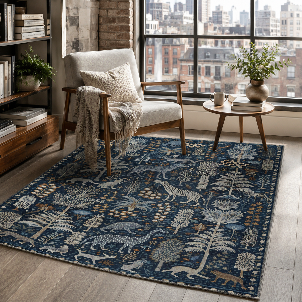 RW7005 washable chenille rug texture and pattern detail