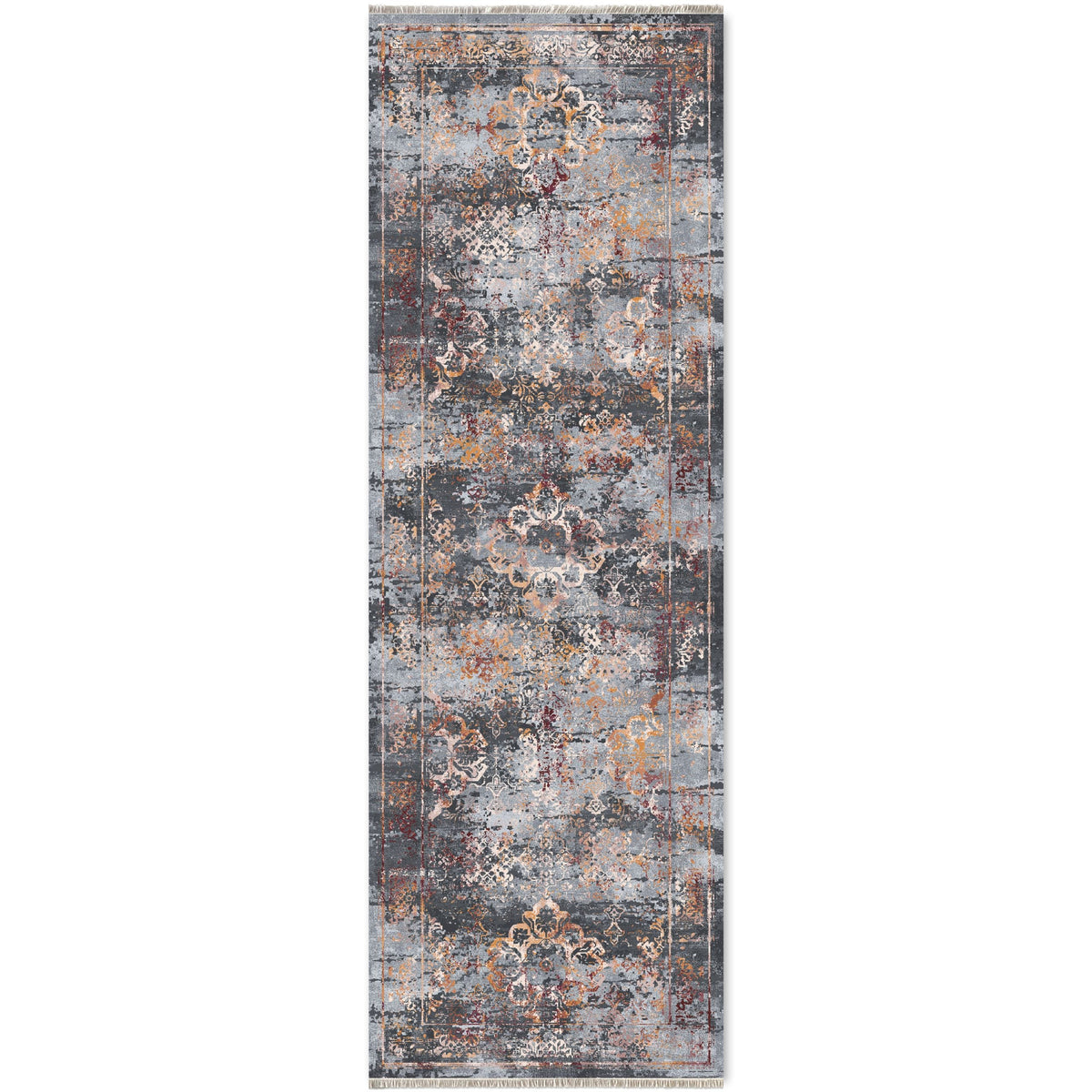 RW7027 washable chenille area rug viewed from above