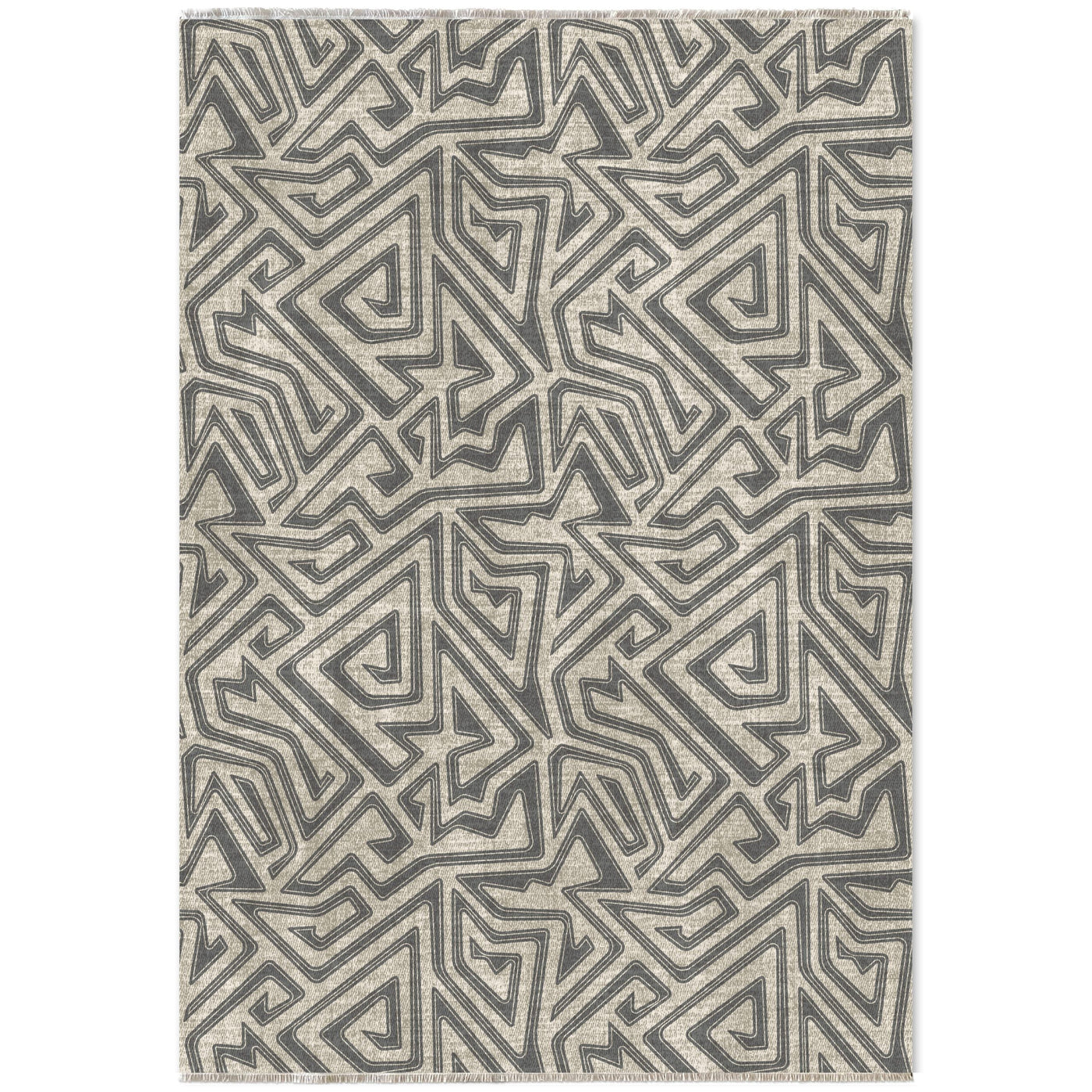 RW7038 washable chenille area rug viewed from above