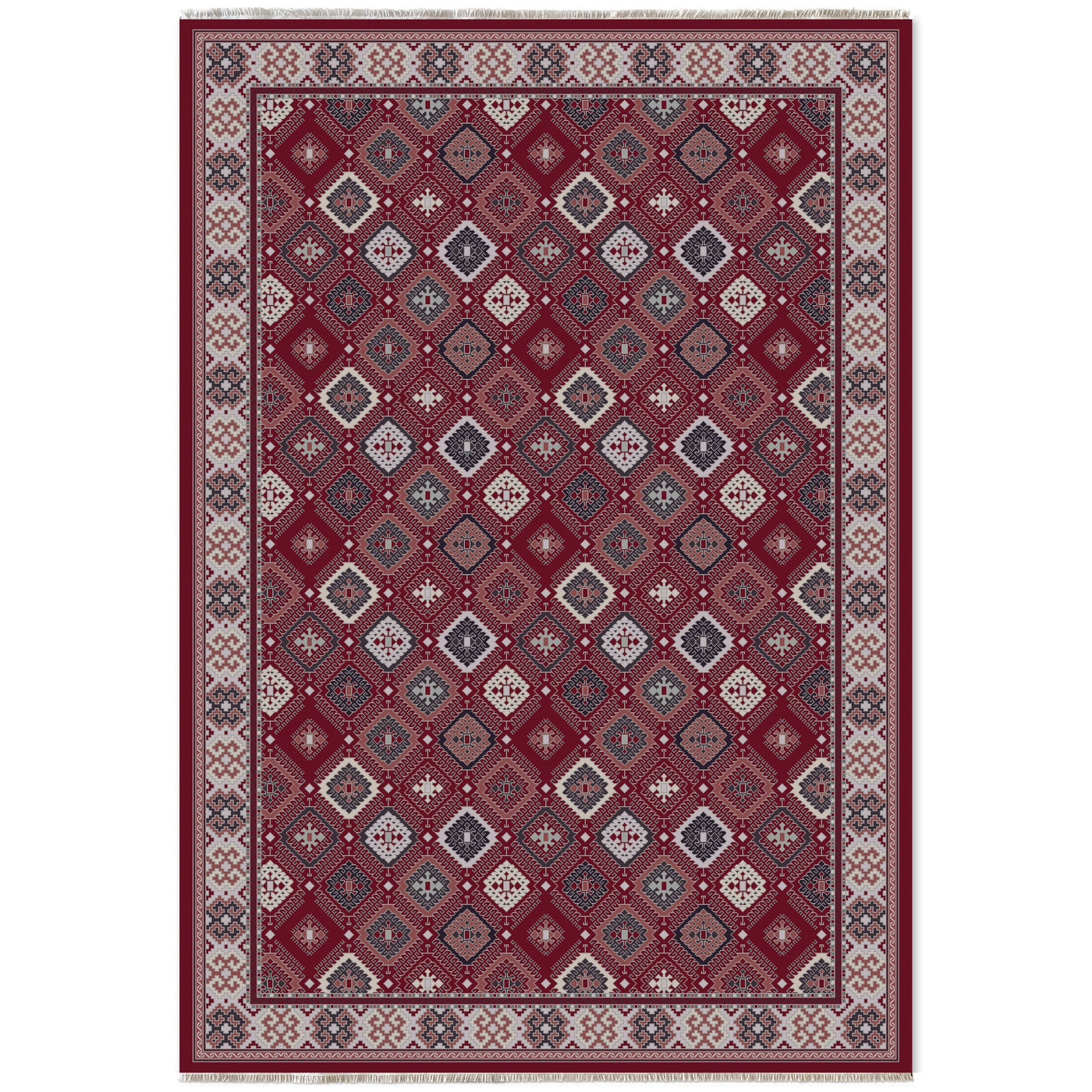 RW7046 washable chenille area rug viewed from above
