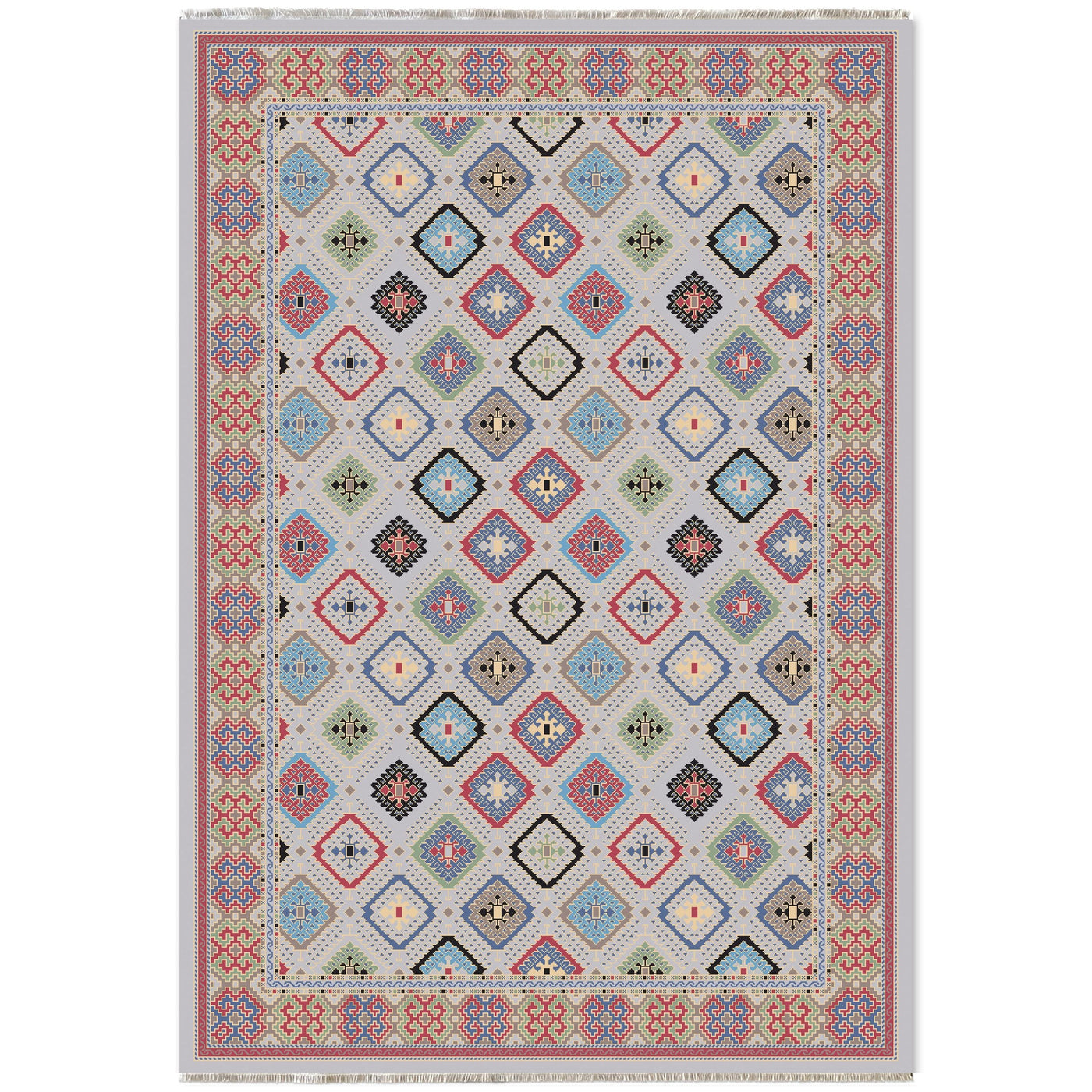 RW7061 washable chenille area rug viewed from above
