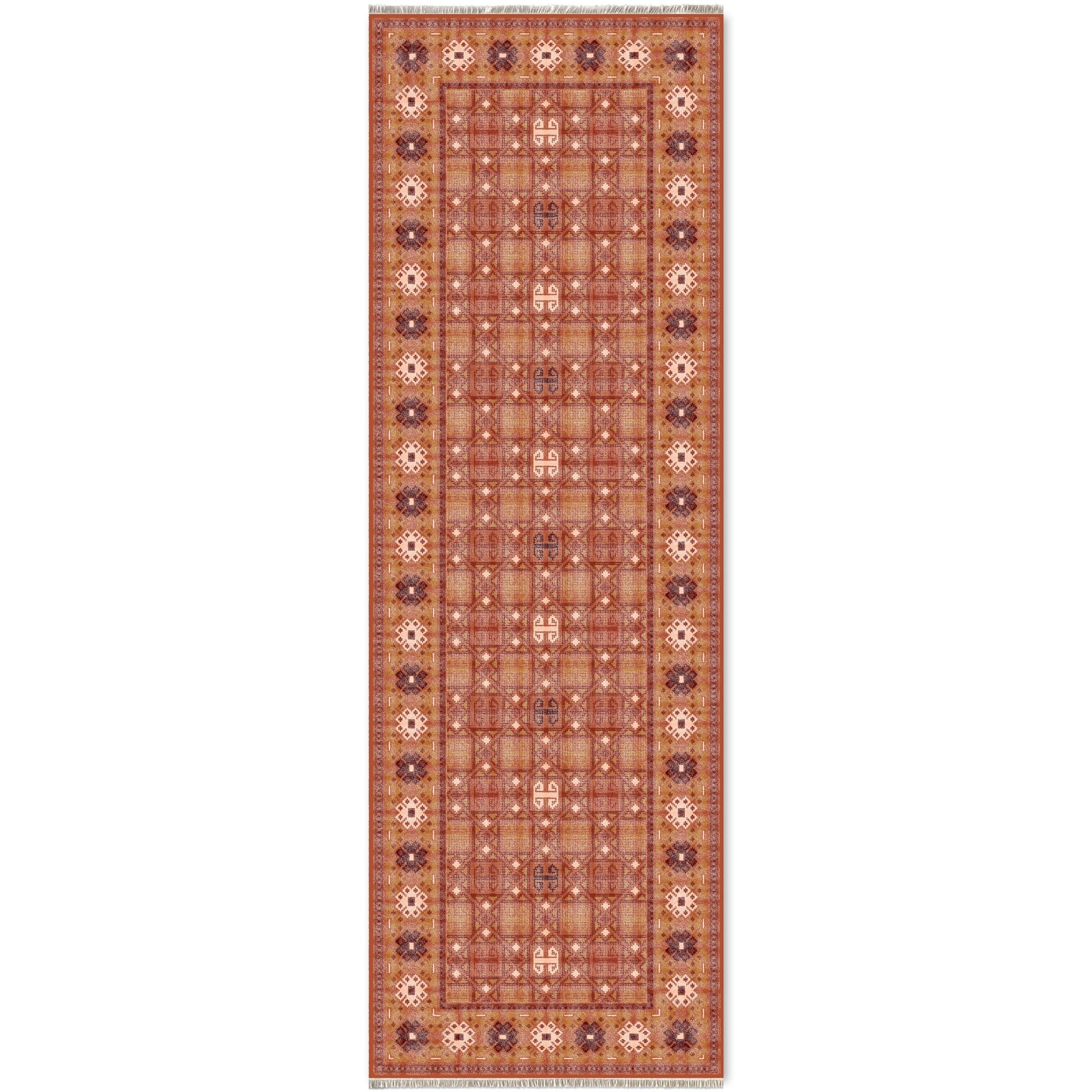 RW7064 washable chenille area rug viewed from above