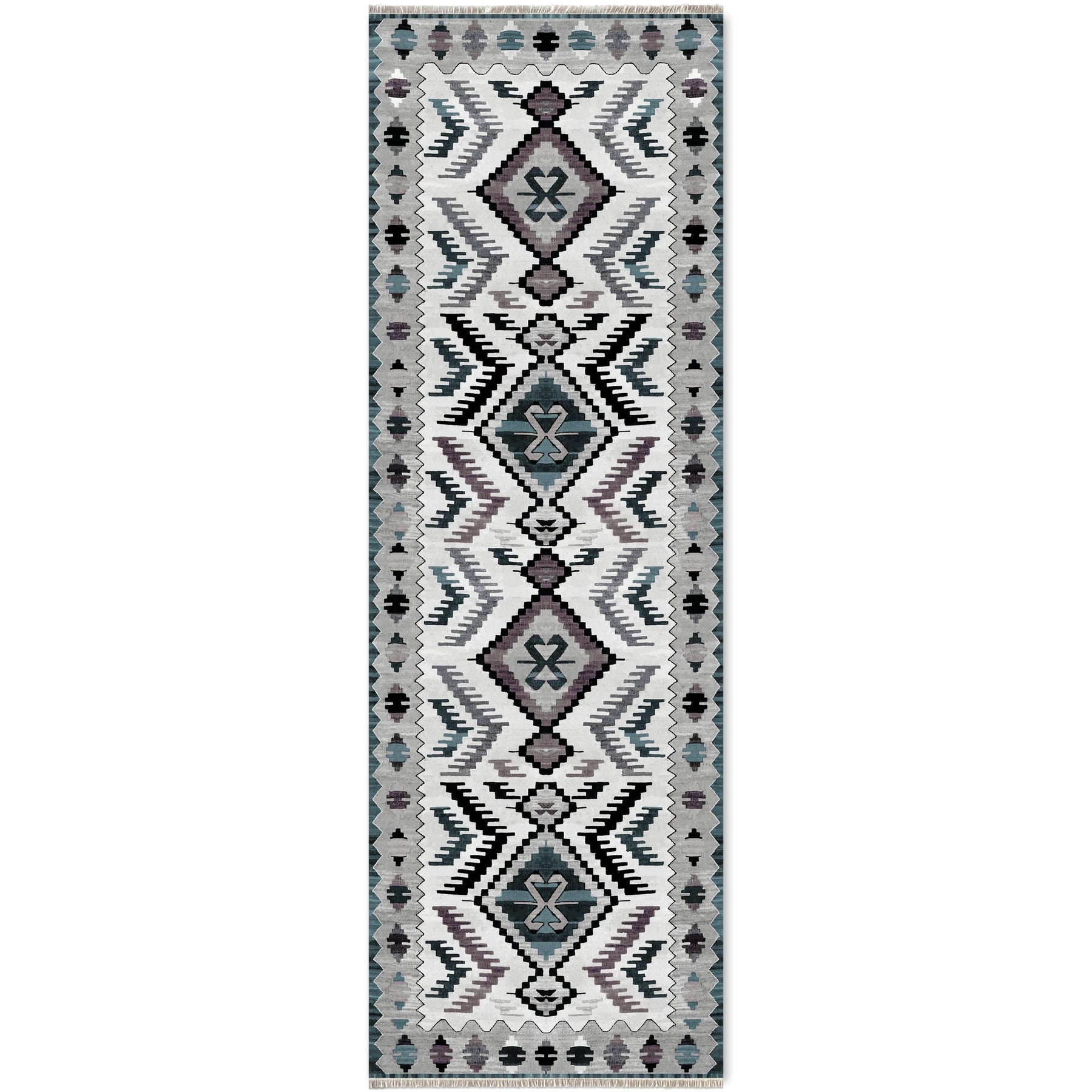 RW7065 washable chenille area rug viewed from above