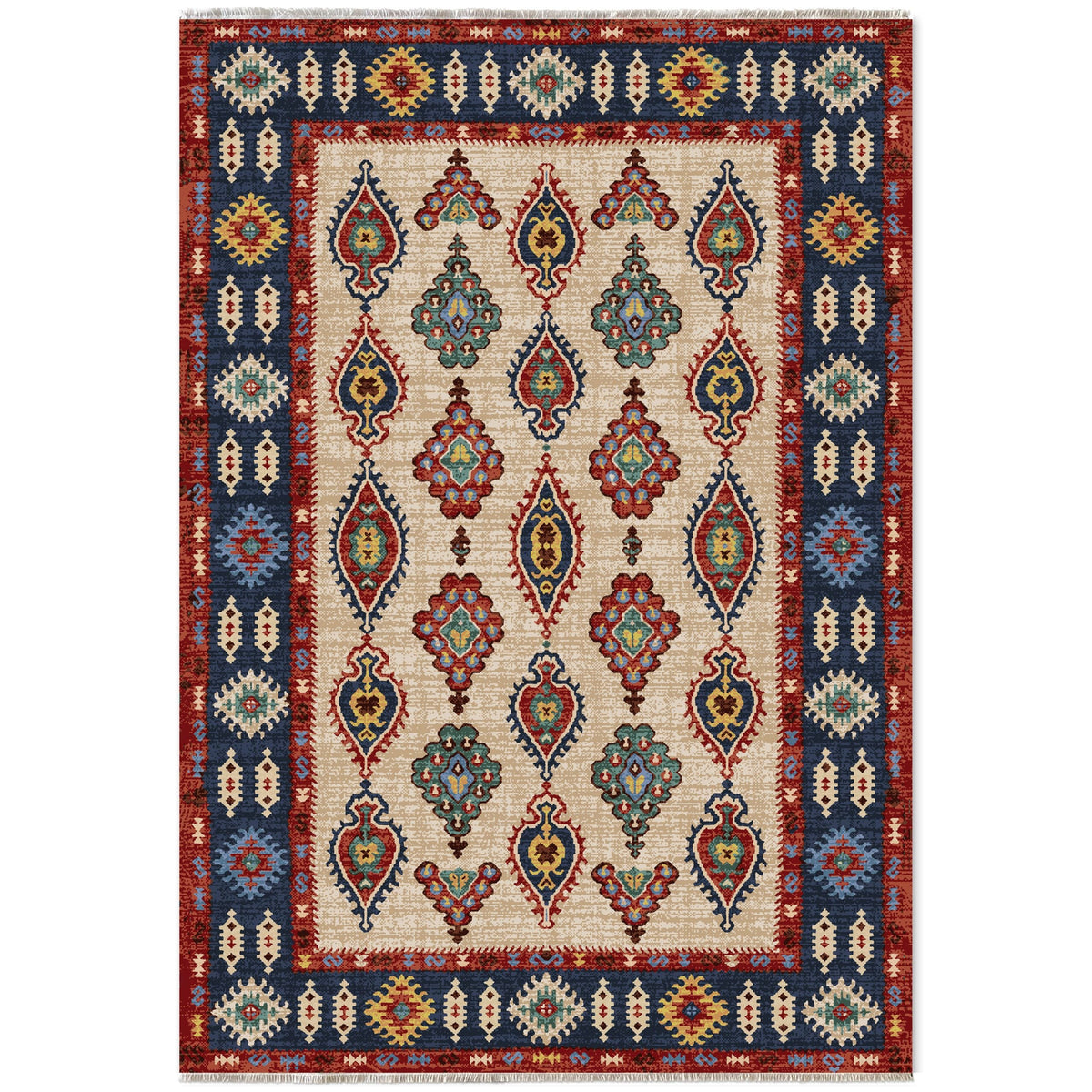 RW7071 washable chenille area rug viewed from above