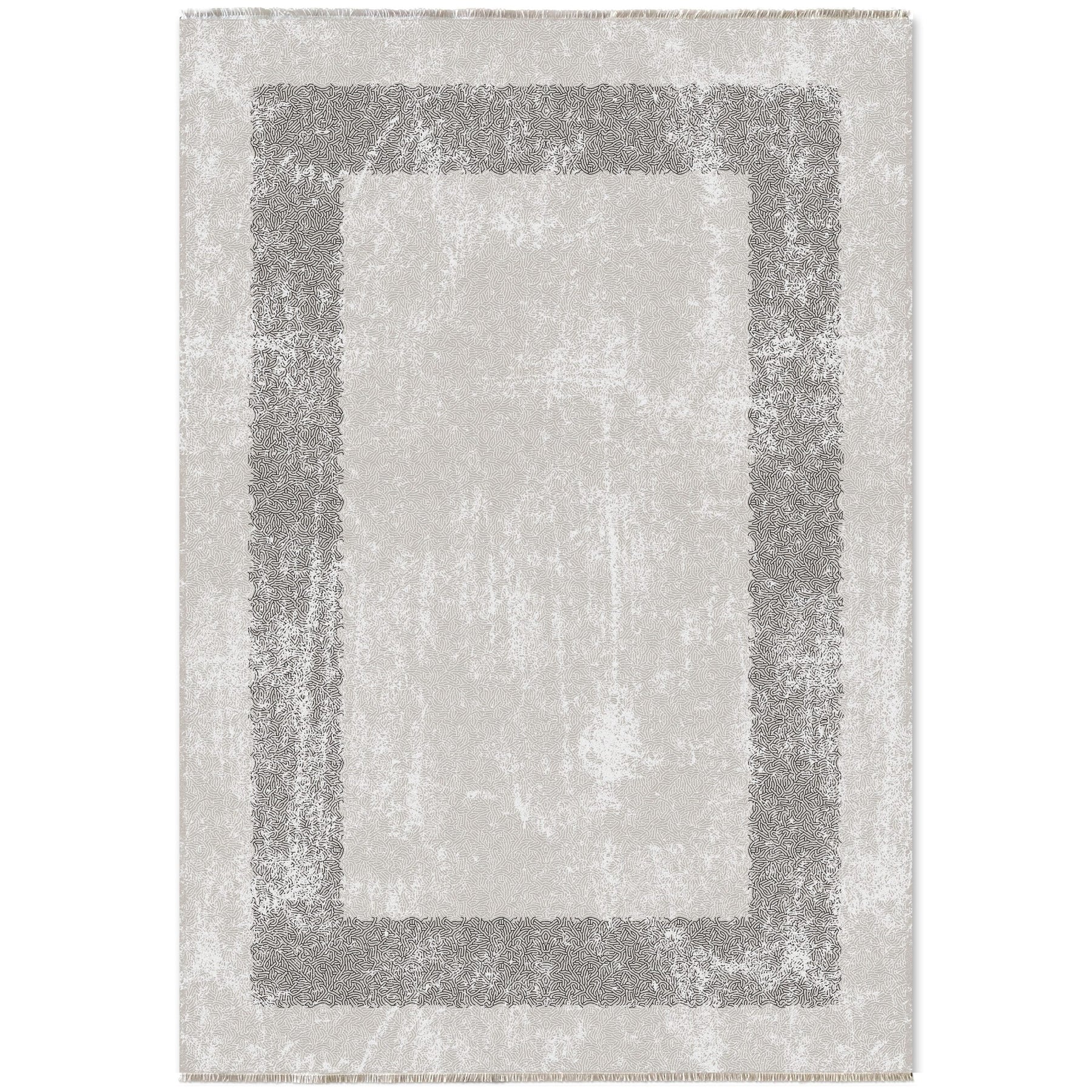 RW7074 washable chenille area rug viewed from above
