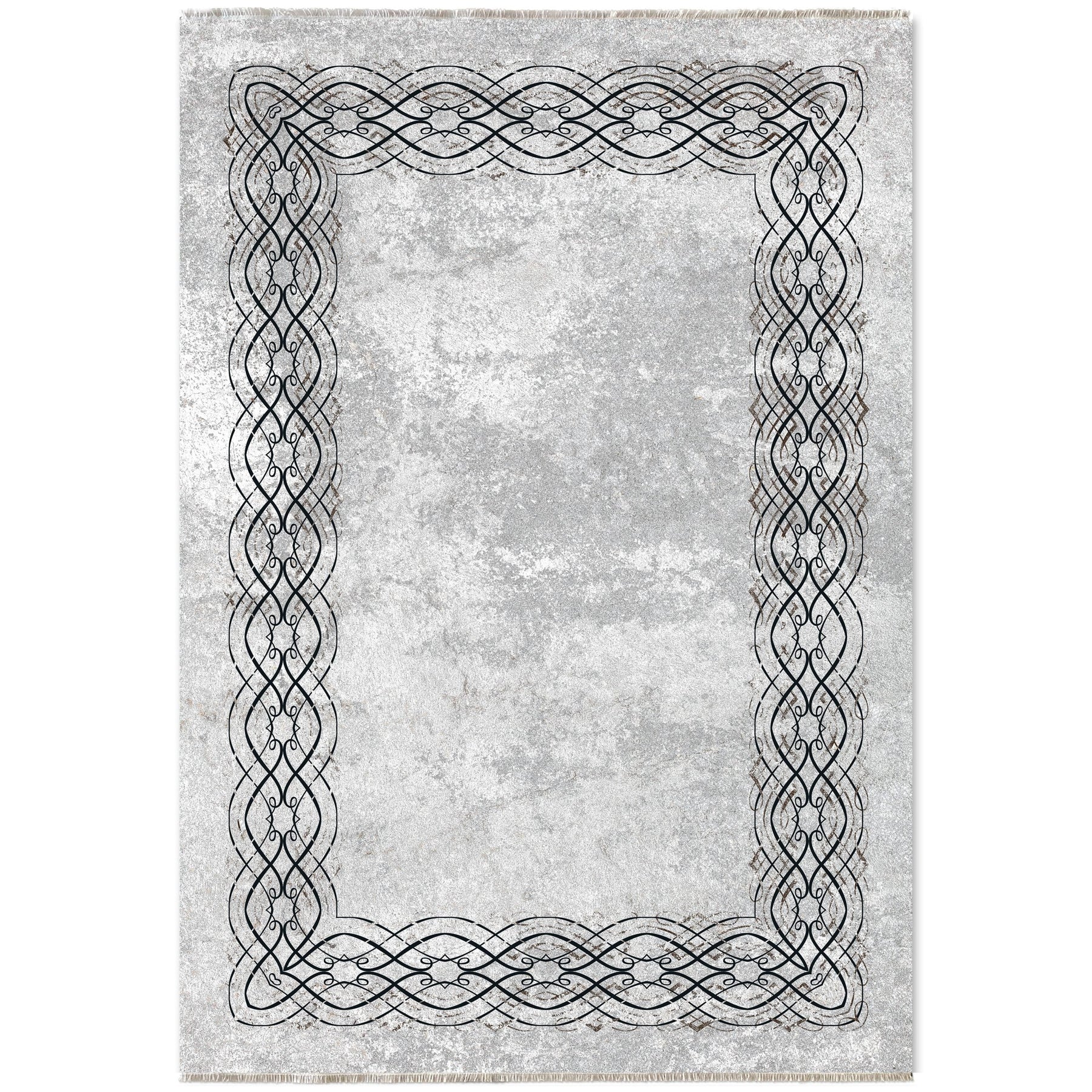 RW7075 washable chenille area rug viewed from above