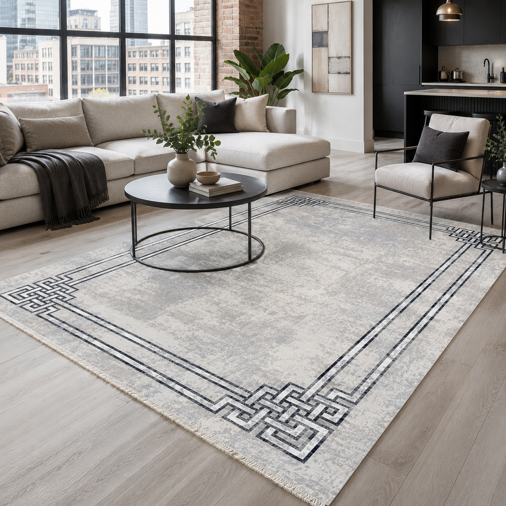 RW7076 washable chenille area rug