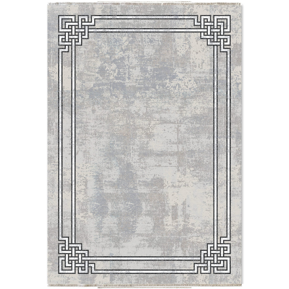 RW7076 washable chenille area rug viewed from above