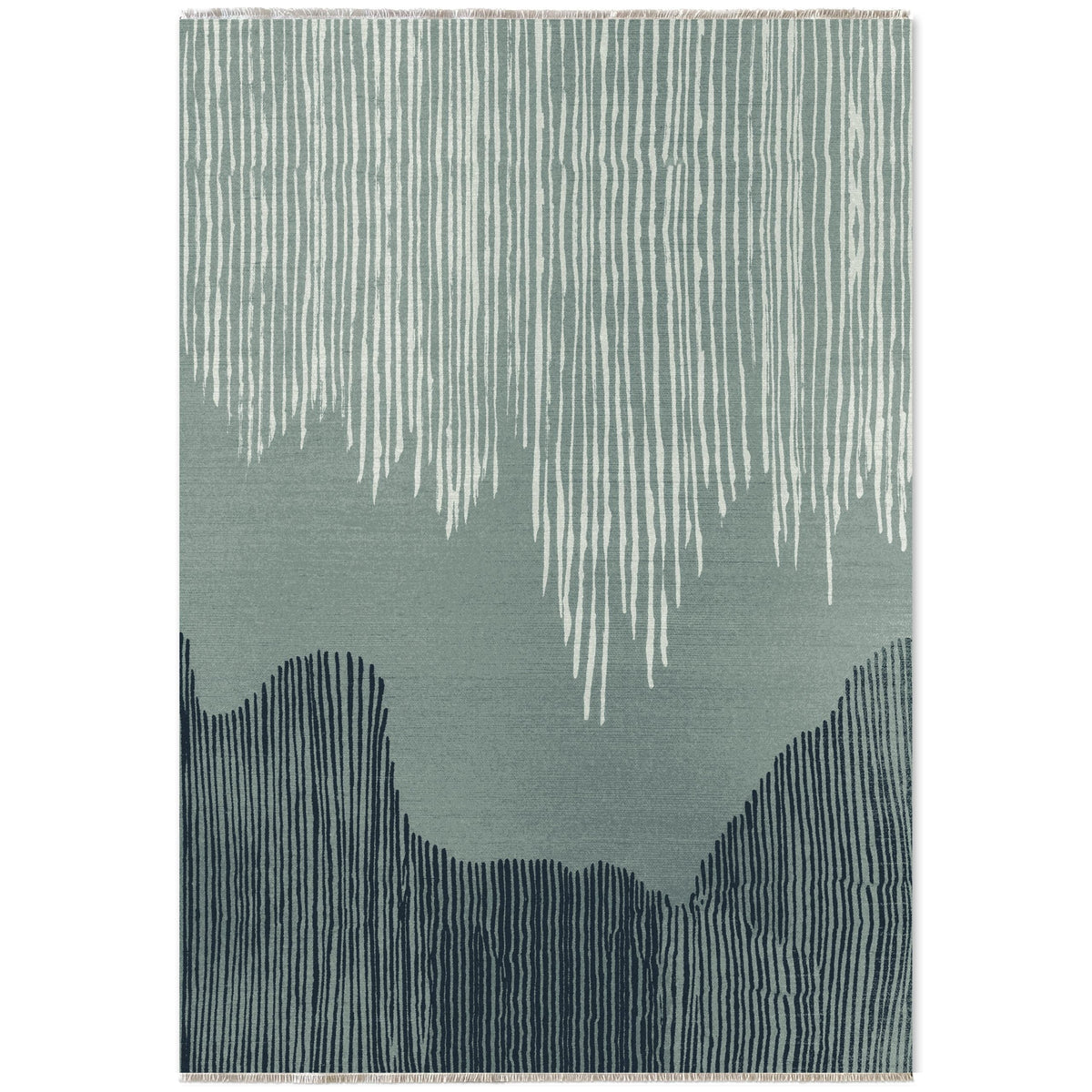RW7081 washable chenille area rug viewed from above