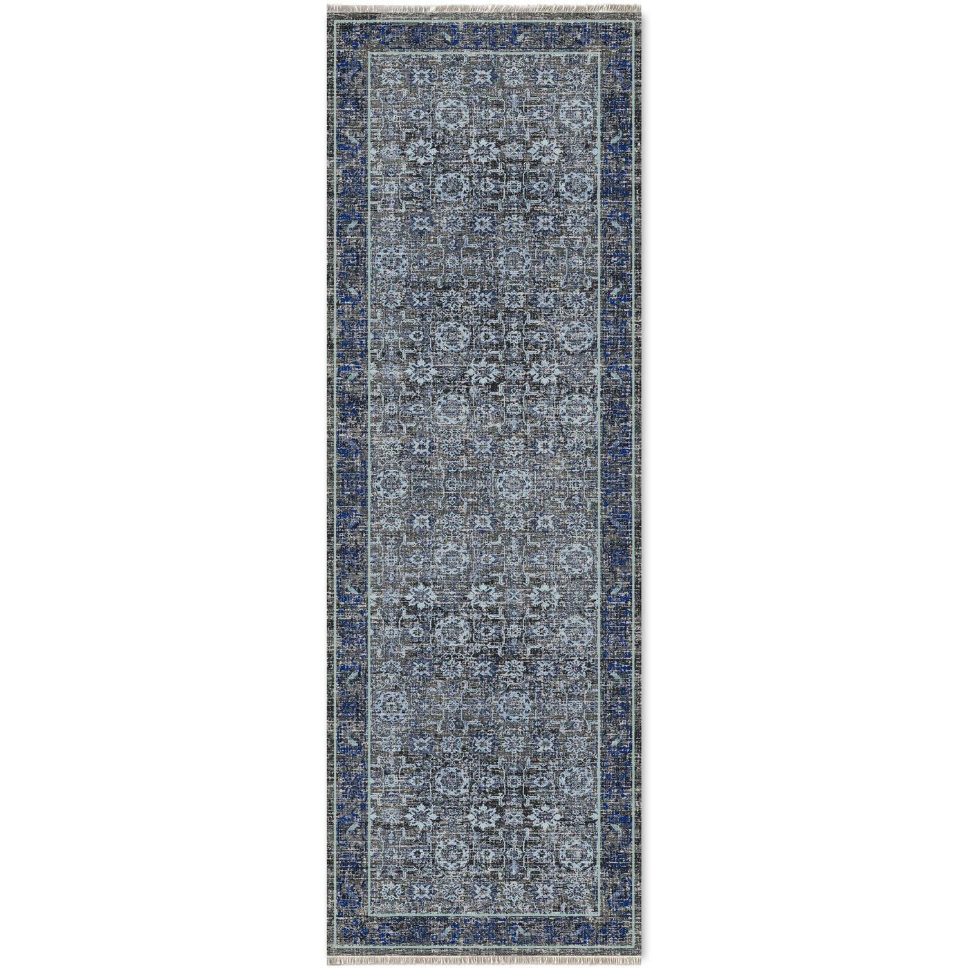 RW7082 washable chenille area rug viewed from above