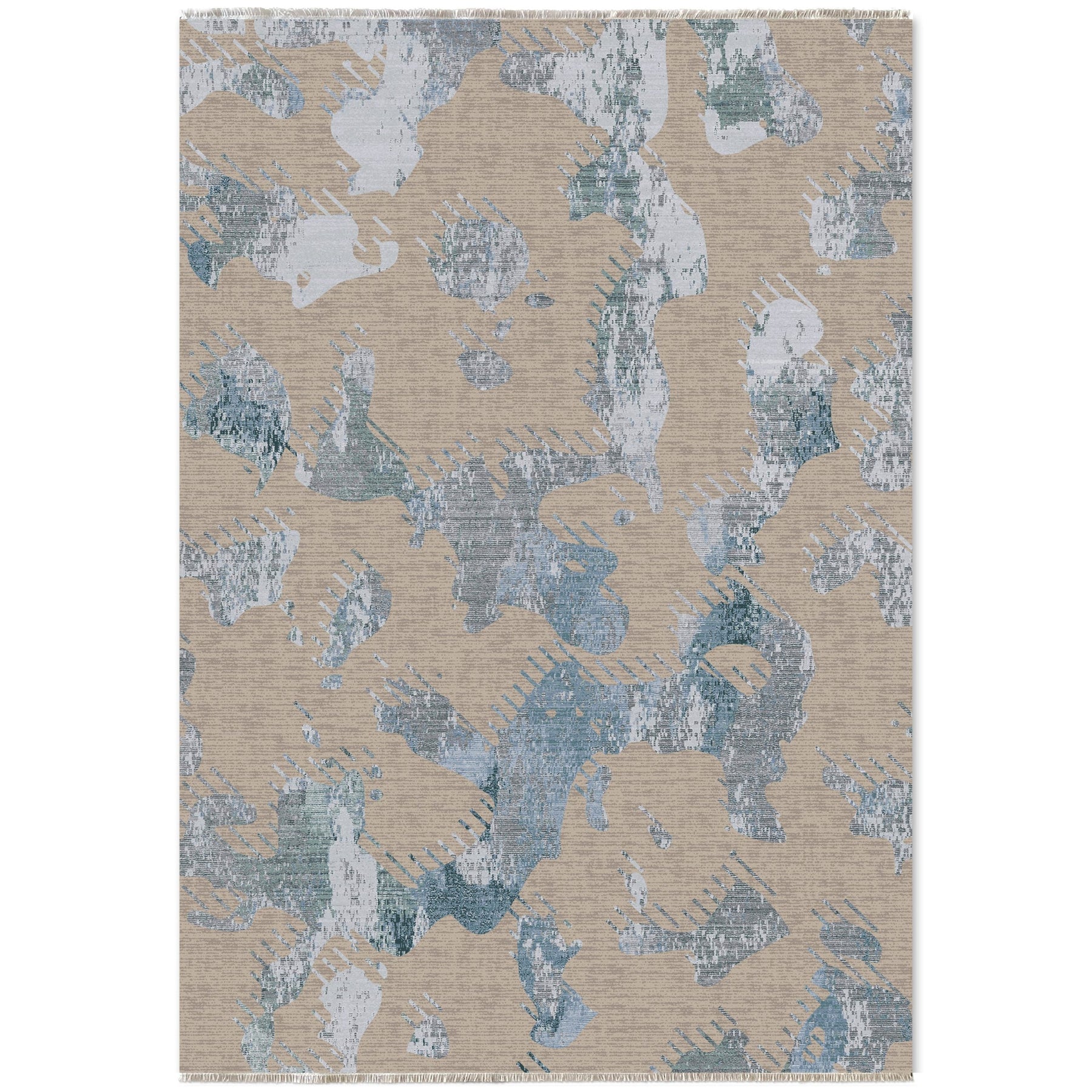 RW7083 washable chenille area rug viewed from above