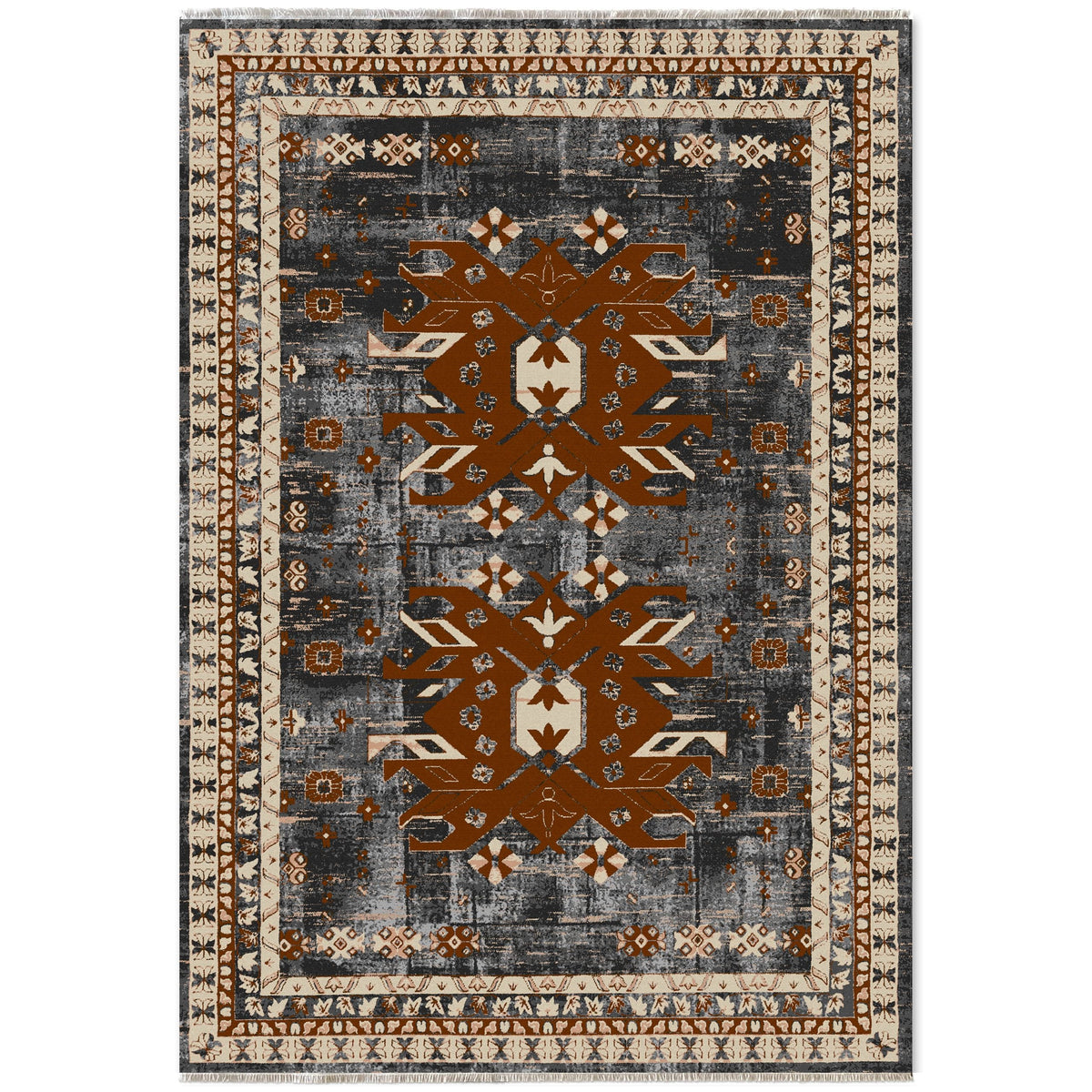 RW7084 washable chenille area rug viewed from above