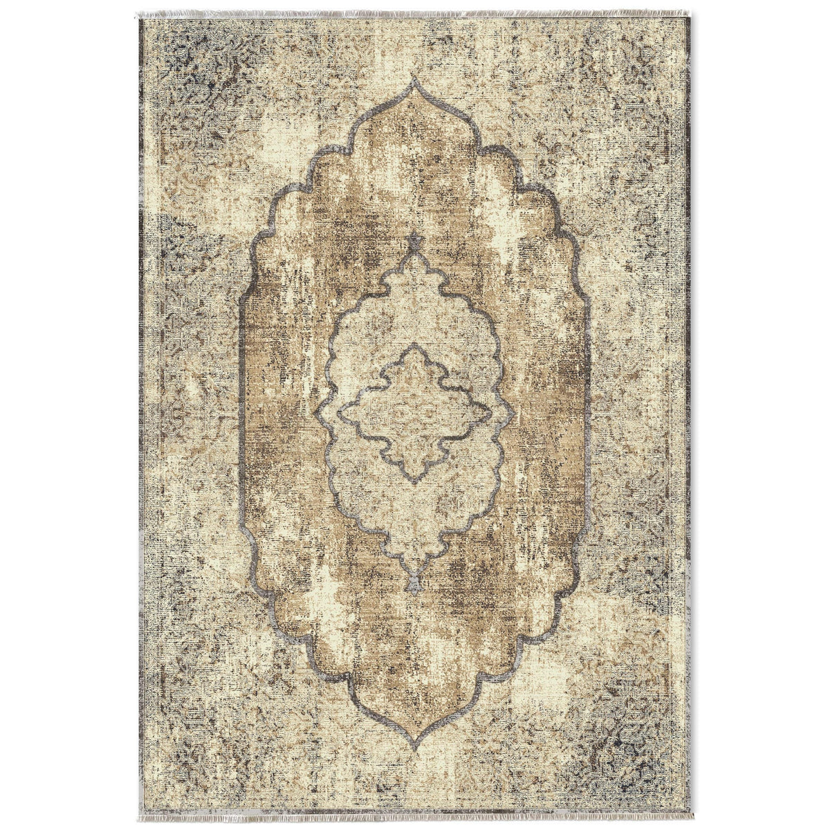 RW7103 washable chenille area rug viewed from above