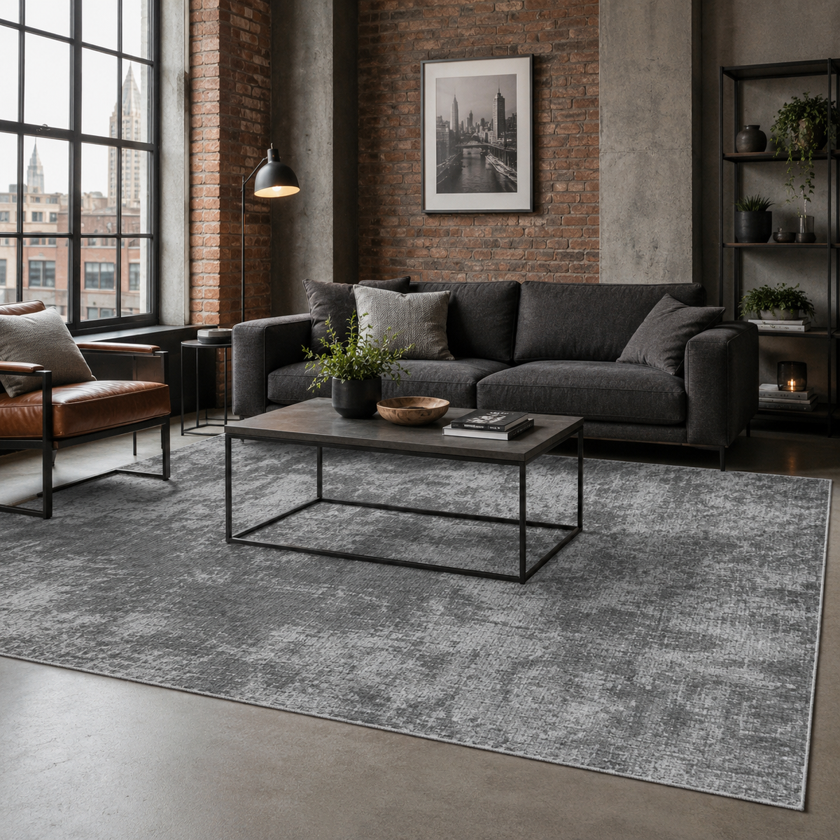 RW7117 washable chenille rug texture and pattern detail