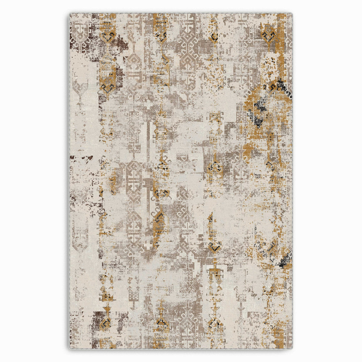 RW7121 washable chenille area rug viewed from above
